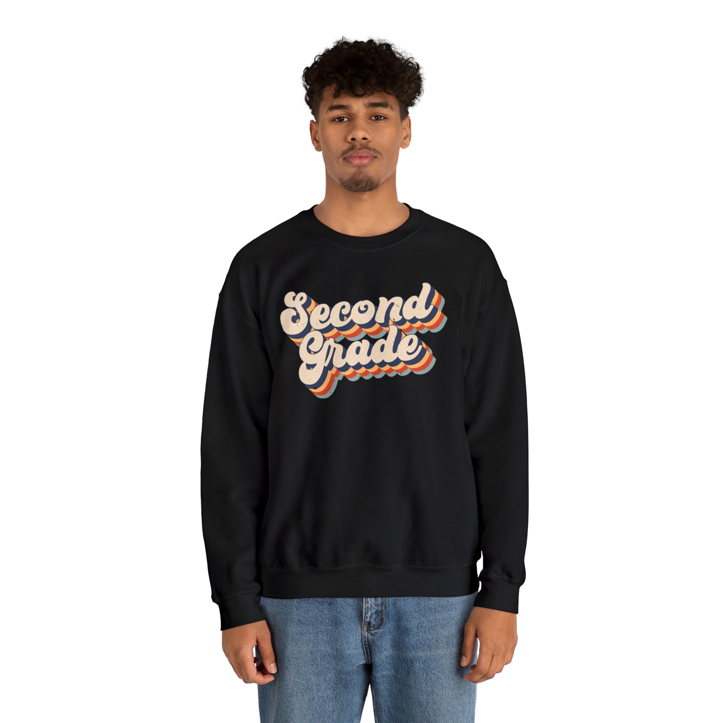 Retro Second Grade Unisex Heavy Blend™ Crewneck Sweatshirt
