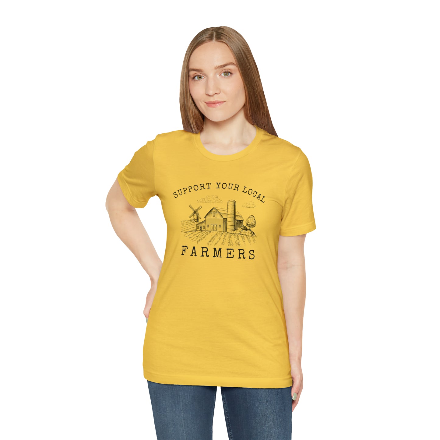 "Support Your Local Farmers Wide Scene" Unisex Jersey Short Sleeve Tee