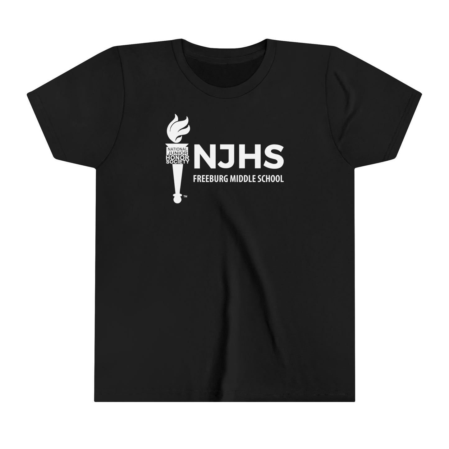 YOUTH - NJHS National Junior Honor Society White Print Youth Short Sleeve Tee