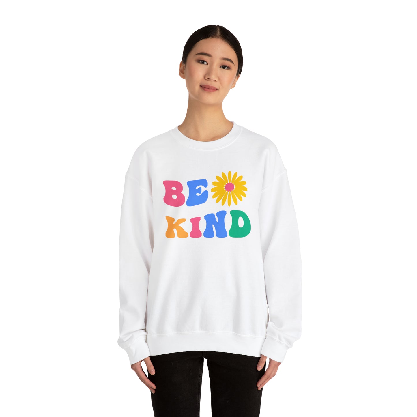 Be Kind Retro Warm Colored Unisex Heavy Blend™ Crewneck Sweatshirt