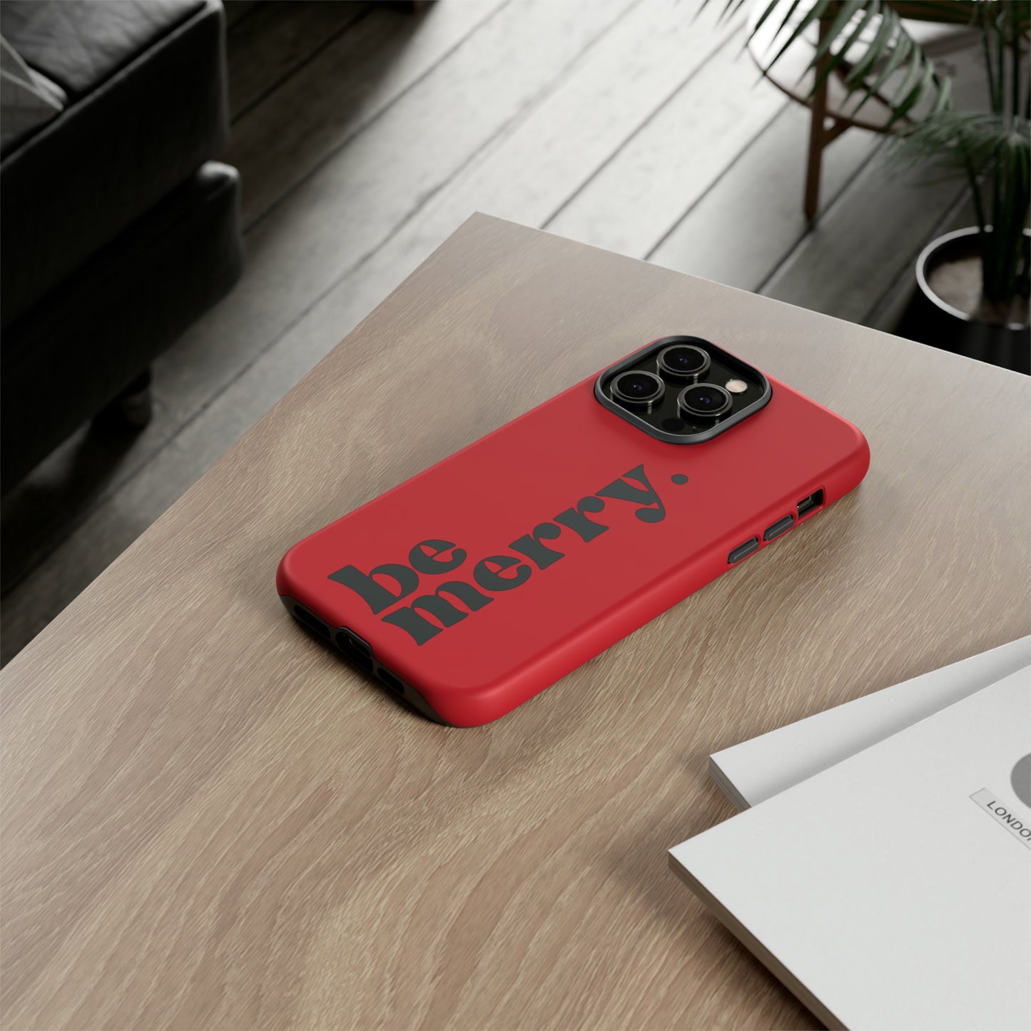 be merry Christmas/ Holiday Apple iPhone Tough Cases