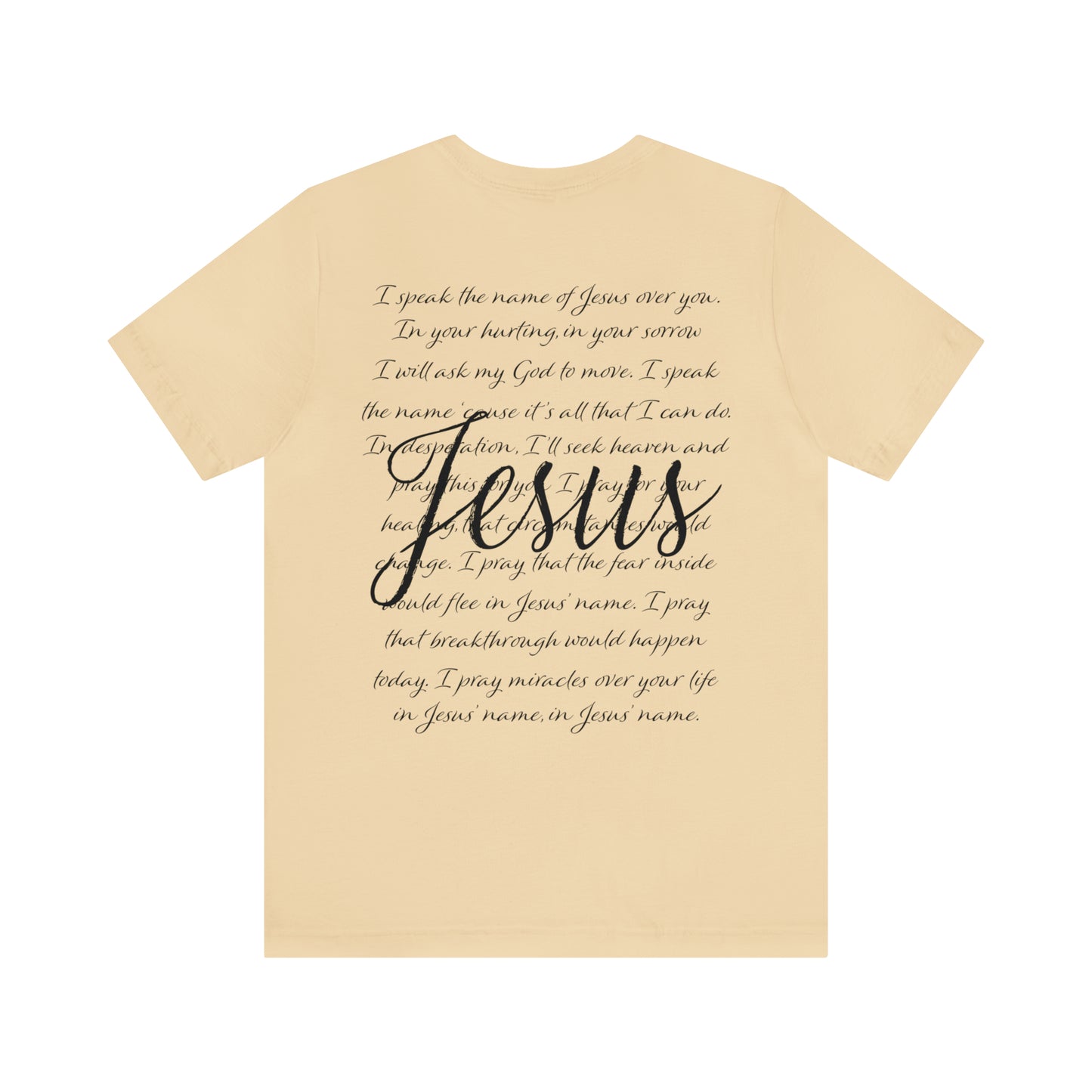 "Jesus Scripture" (Front and Back Design) Unisex Jersey Short Sleeve Tee