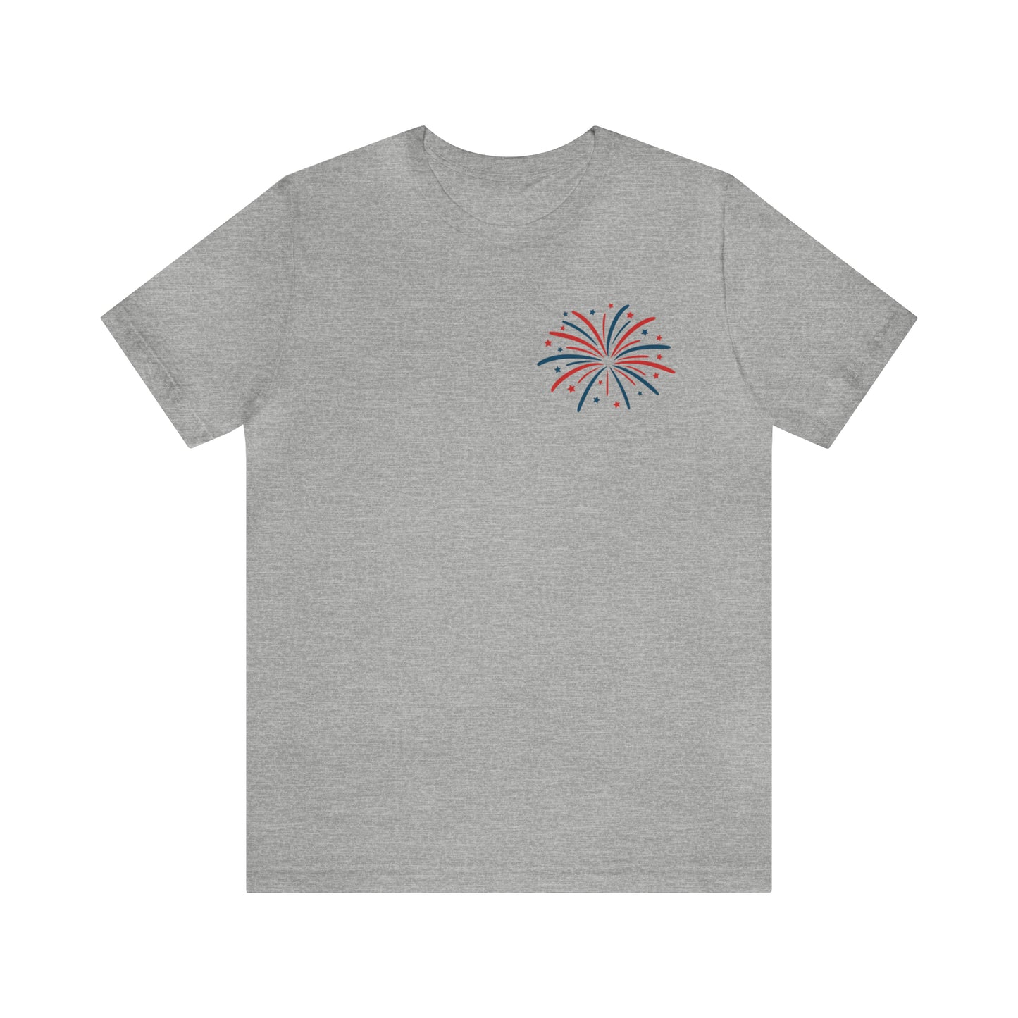"Land of the Free Because of the Brave" Unisex Jersey Short Sleeve Tee (Front and Back Design)