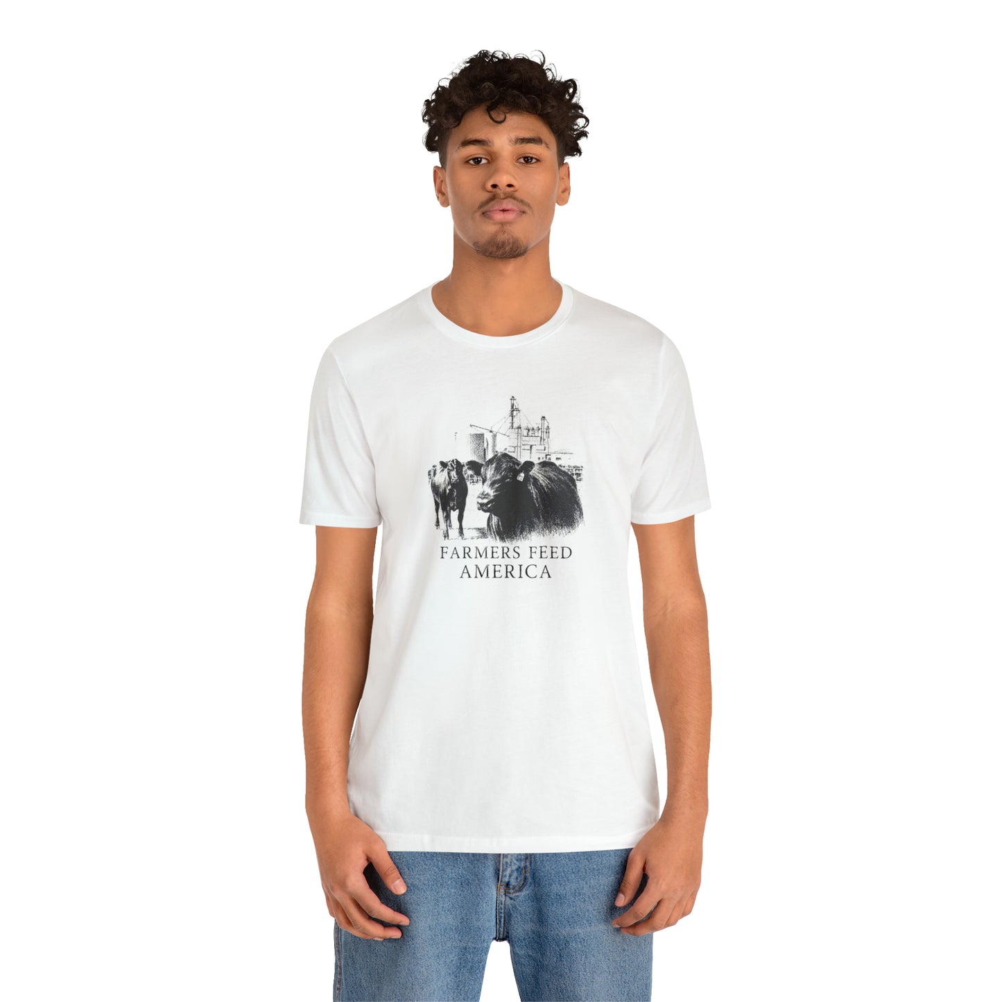 "Farmers Feed America" Unisex Jersey Short Sleeve Tee