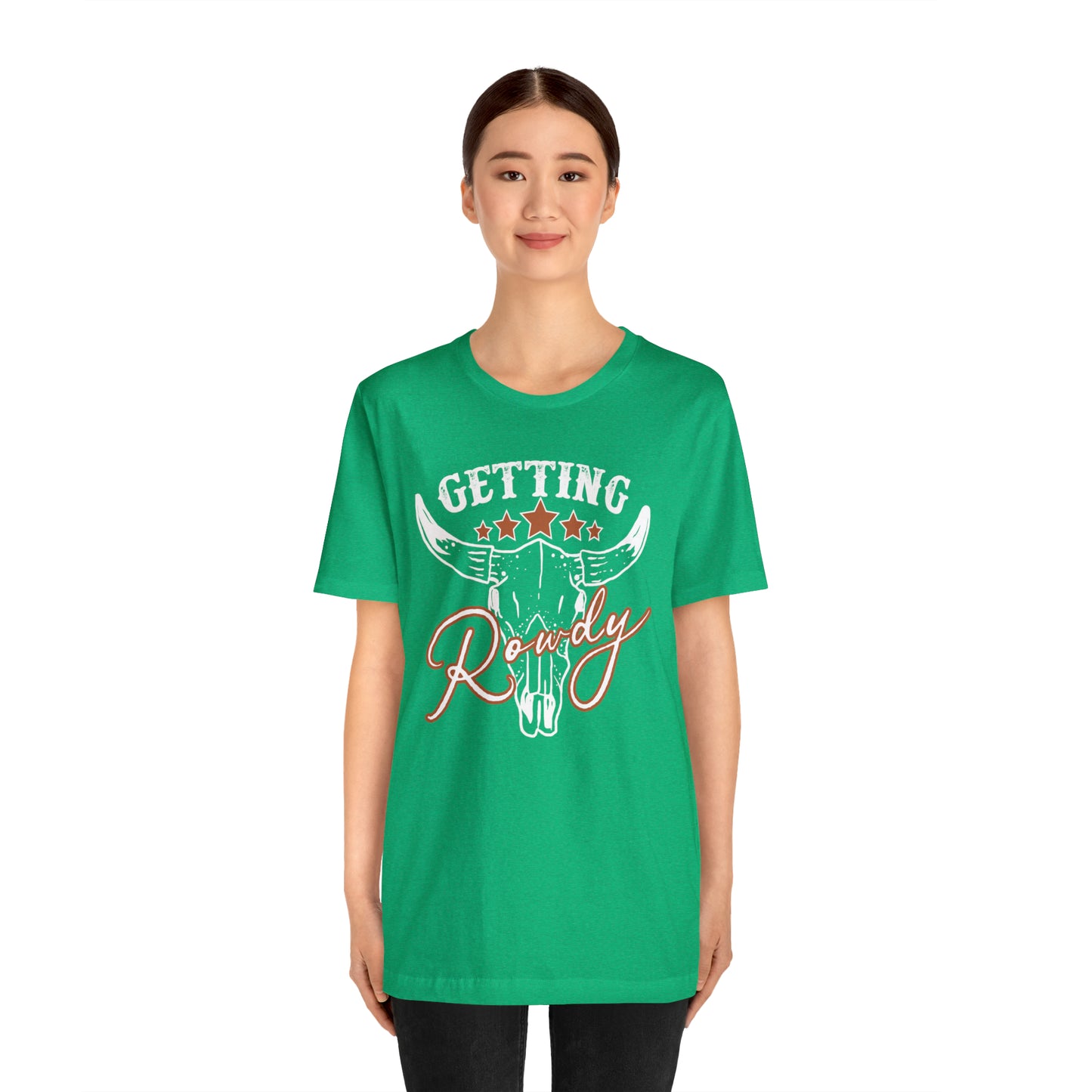 Vintage Getting Rowdy Party/ Bridesmaid/ Groomsman T-Shirt - White Ink