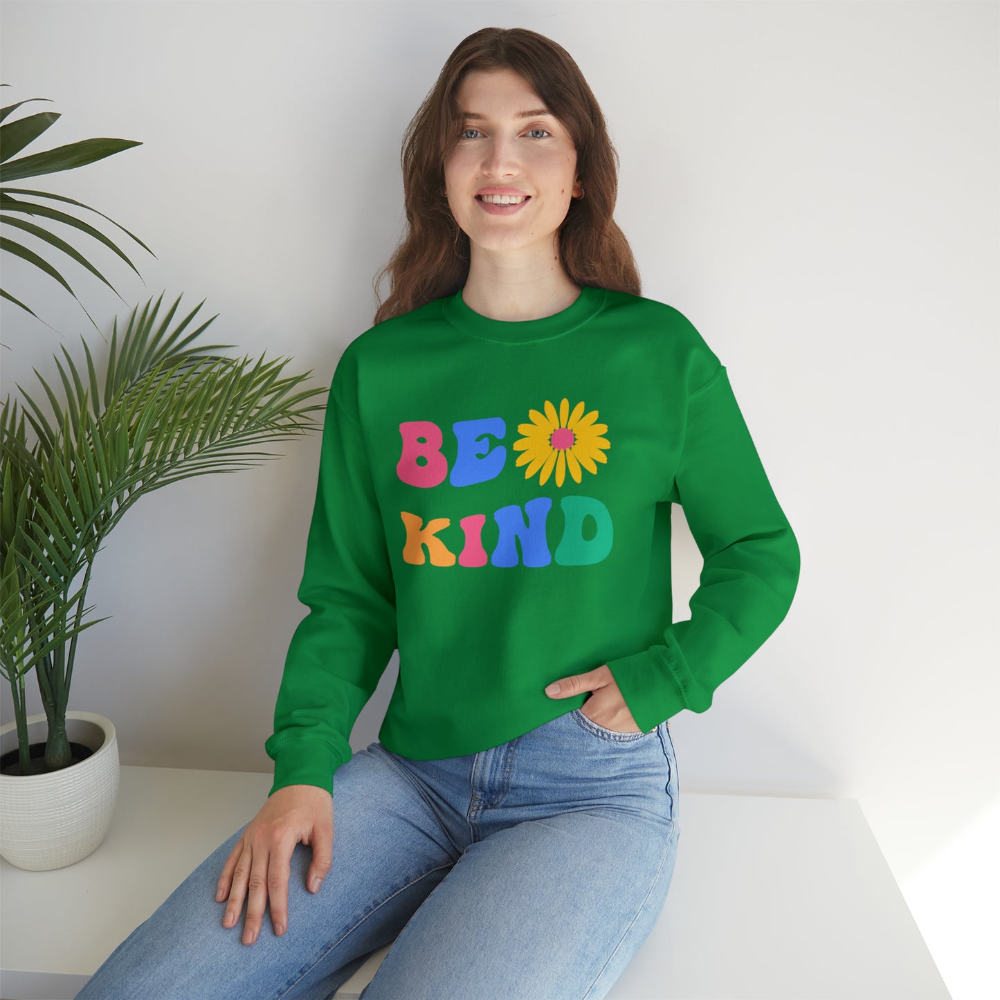 Be Kind Retro Warm Colored Unisex Heavy Blend™ Crewneck Sweatshirt