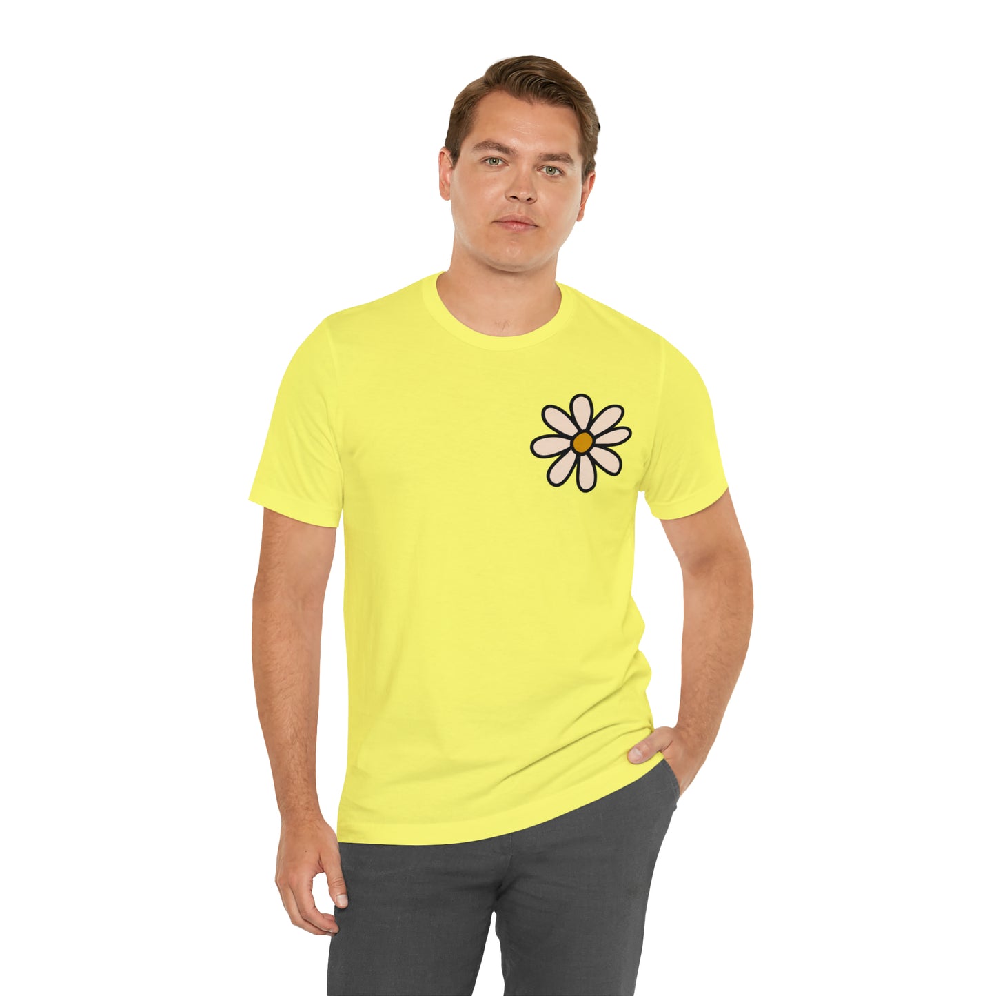 Distressed Daisy Love Like Jesus - Front and Back Design - T-Shirt