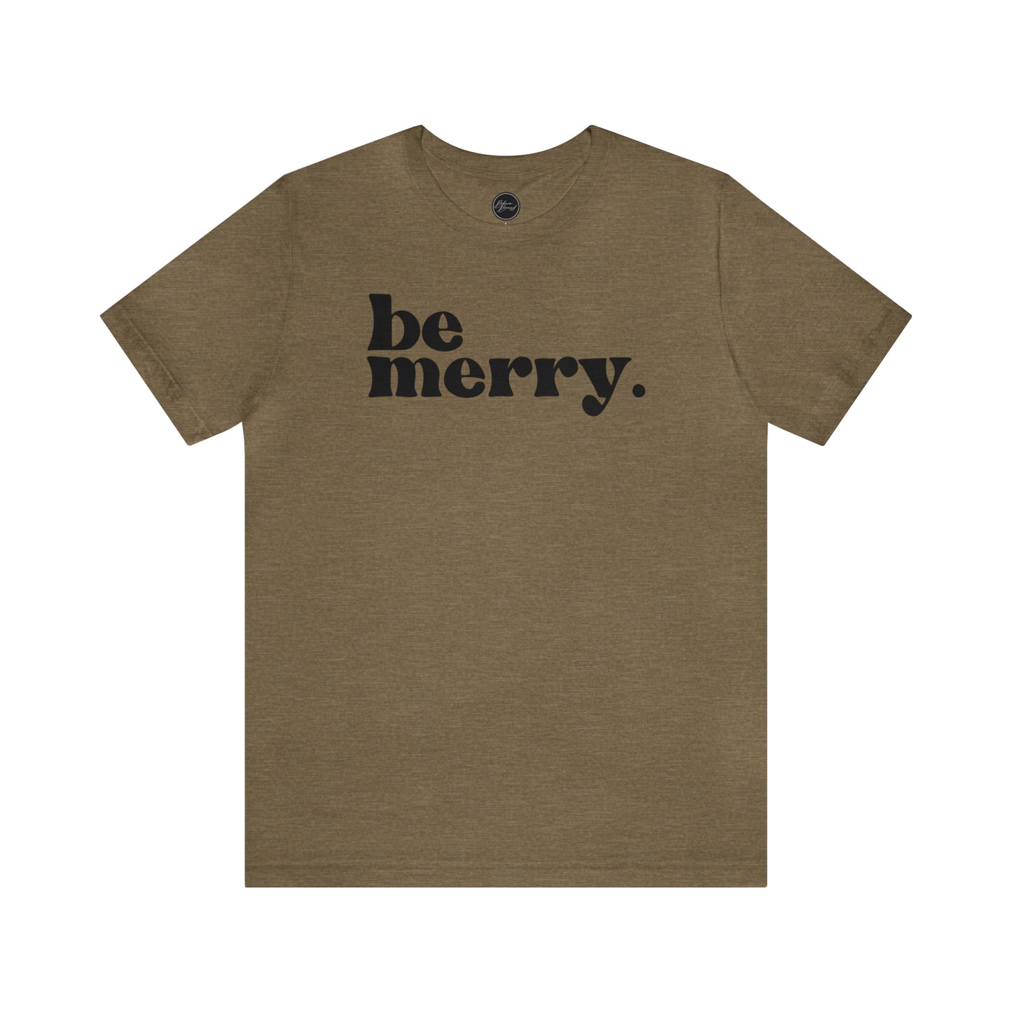 Be Merry Christmas/ Holiday Bella Jersey Short Sleeve Tee (Unisex)