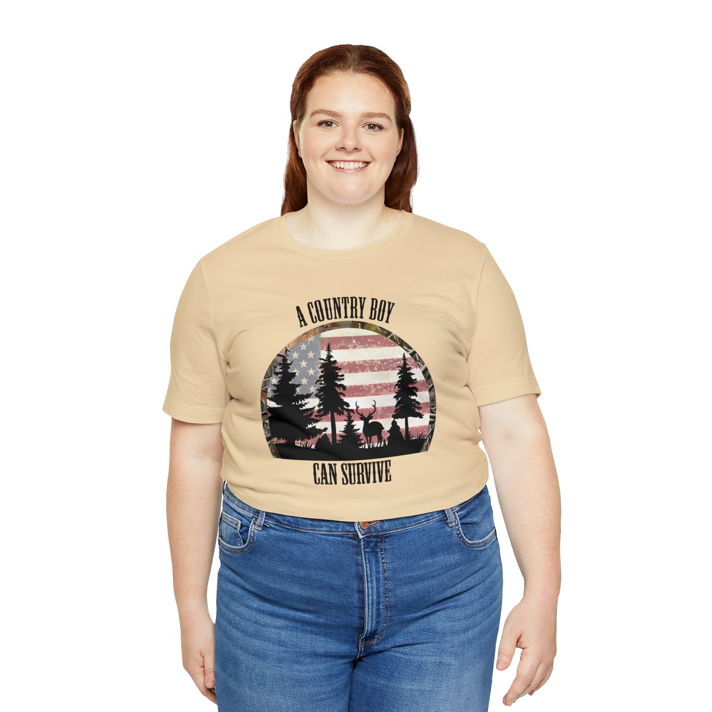 "A Country Boy Can Survive" Unisex Jersey Short Sleeve Tee