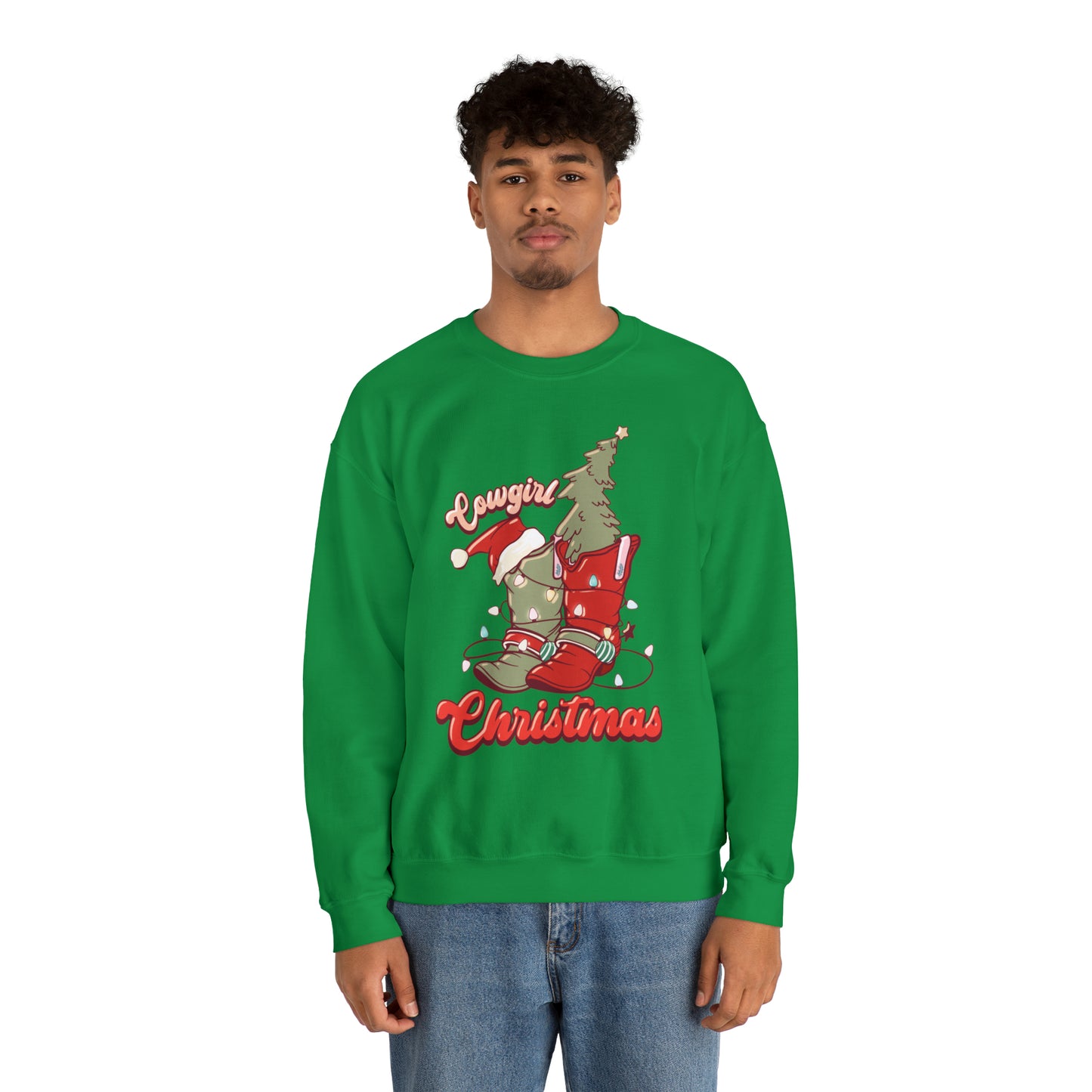 Cowgirl Christmas Unisex Heavy Blend™ Crewneck Sweatshirt