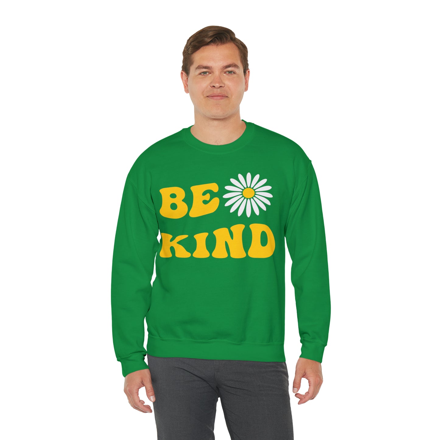 Be Kind Yellow Sunflower Unisex Heavy Blend™ Crewneck Sweatshirt