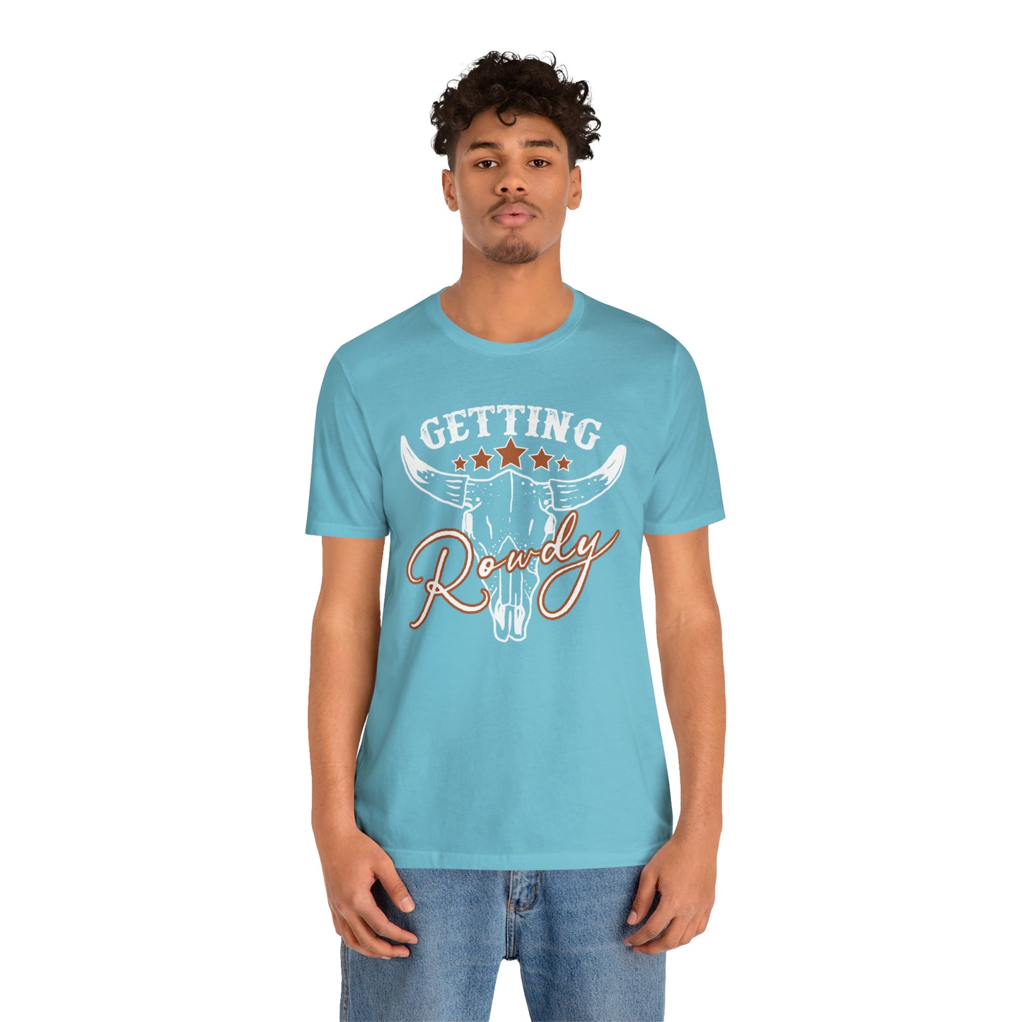 Vintage Getting Rowdy Party/ Bridesmaid/ Groomsman T-Shirt - White Ink