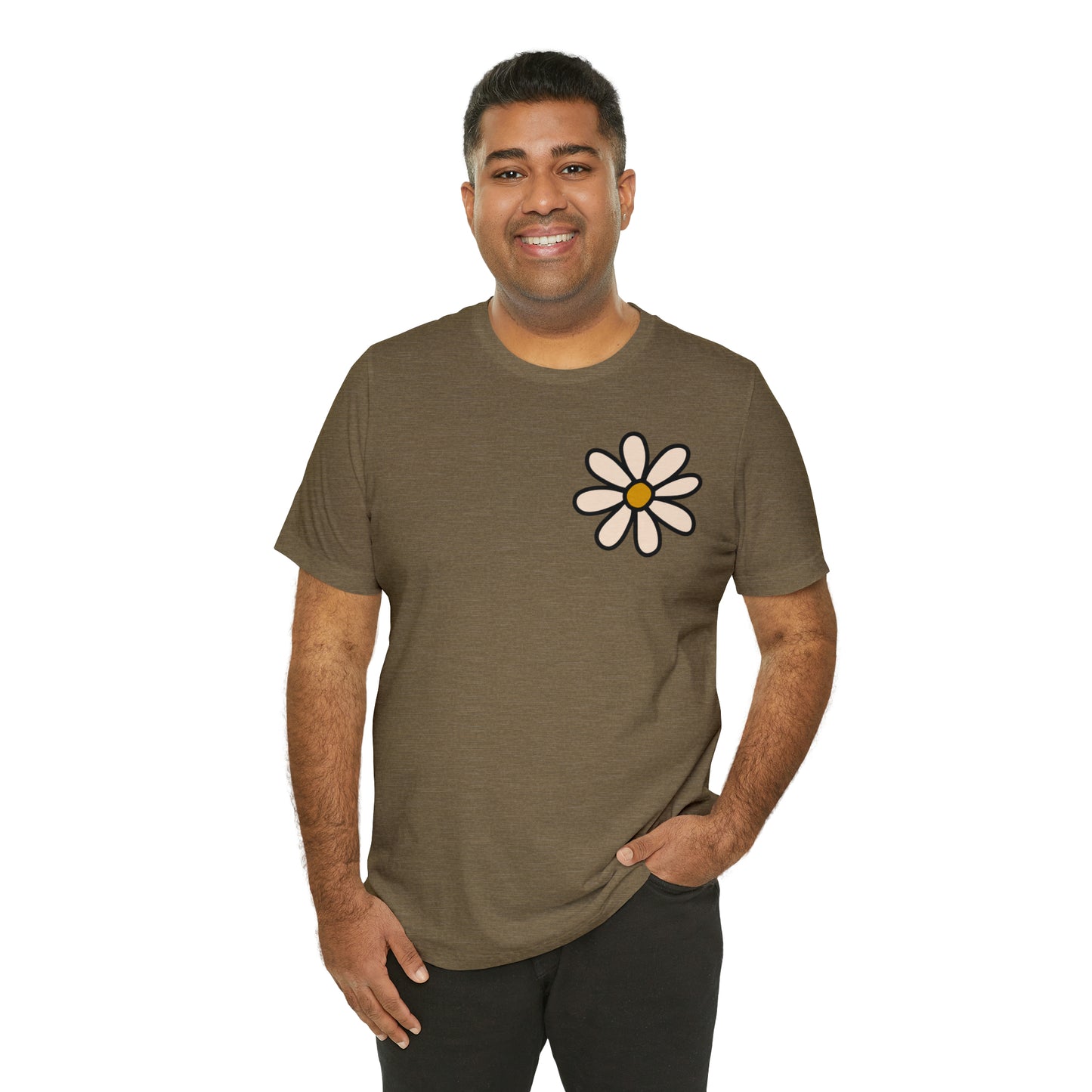 Distressed Daisy Love Like Jesus - Front and Back Design - T-Shirt