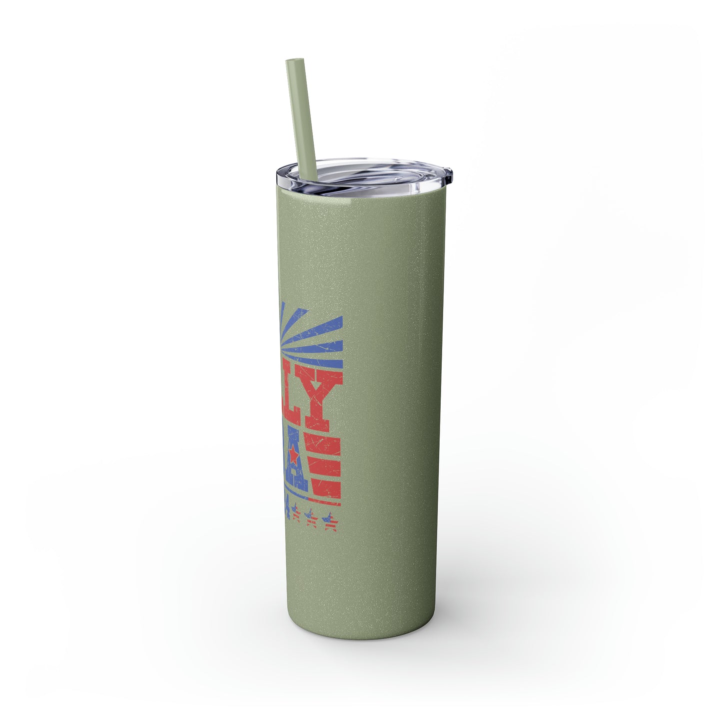 Dolly and Reba for President 2024 Skinny Tumbler with Straw, 20oz