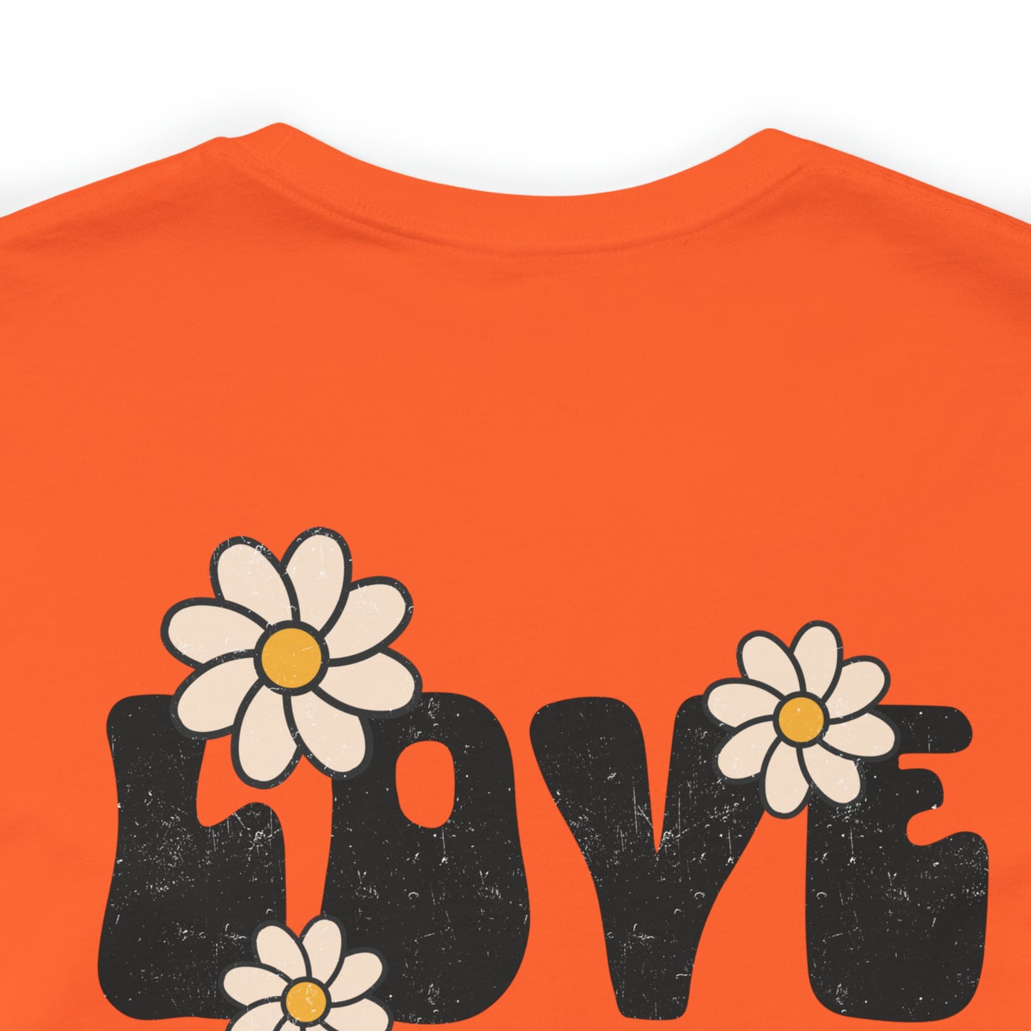 Distressed Daisy Love Like Jesus - Front and Back Design - T-Shirt