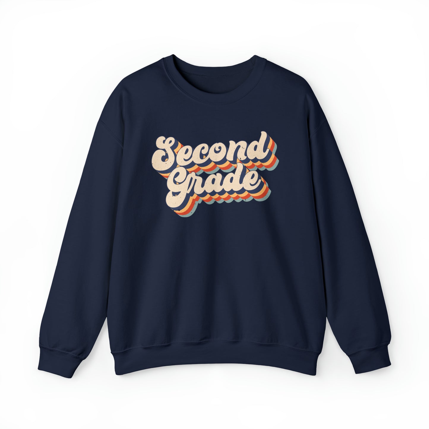 Retro Second Grade Unisex Heavy Blend™ Crewneck Sweatshirt