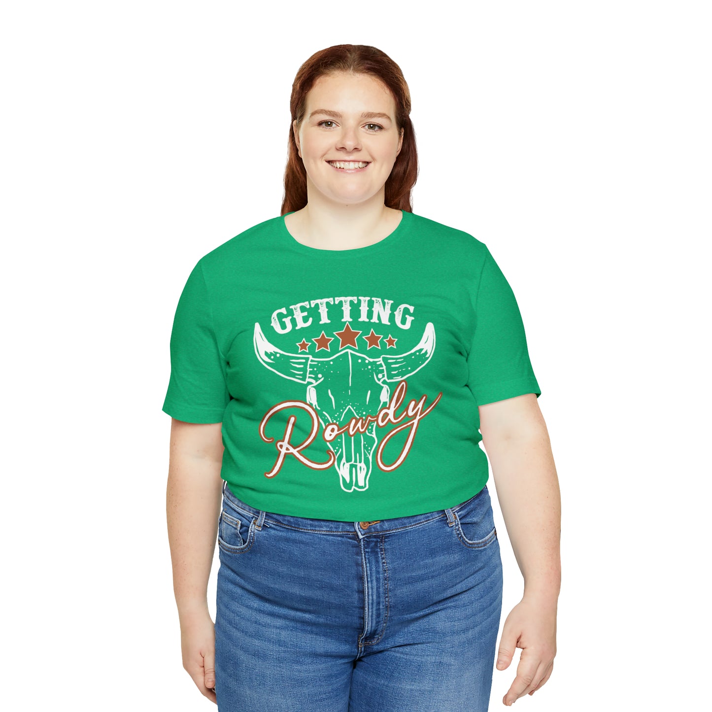Vintage Getting Rowdy Party/ Bridesmaid/ Groomsman T-Shirt - White Ink