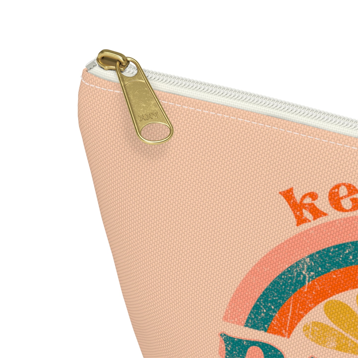 Christian Keep the Faith Print Design Accessory Pouch w T-bottom