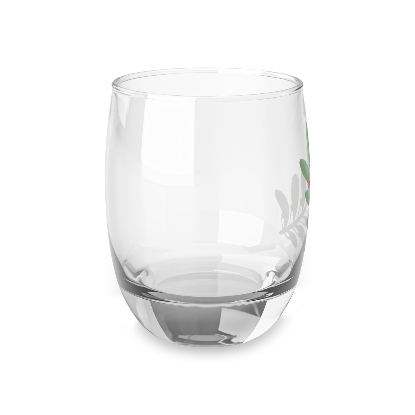 Holly and Berry Branch Whiskey Glass