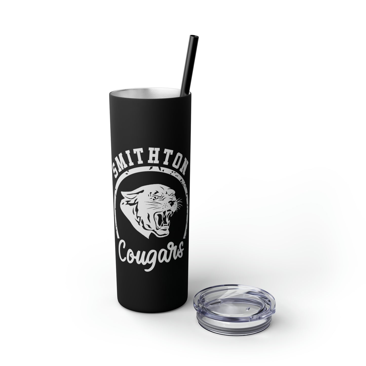 Smithton Cougars Skinny Tumbler with Straw, 20oz