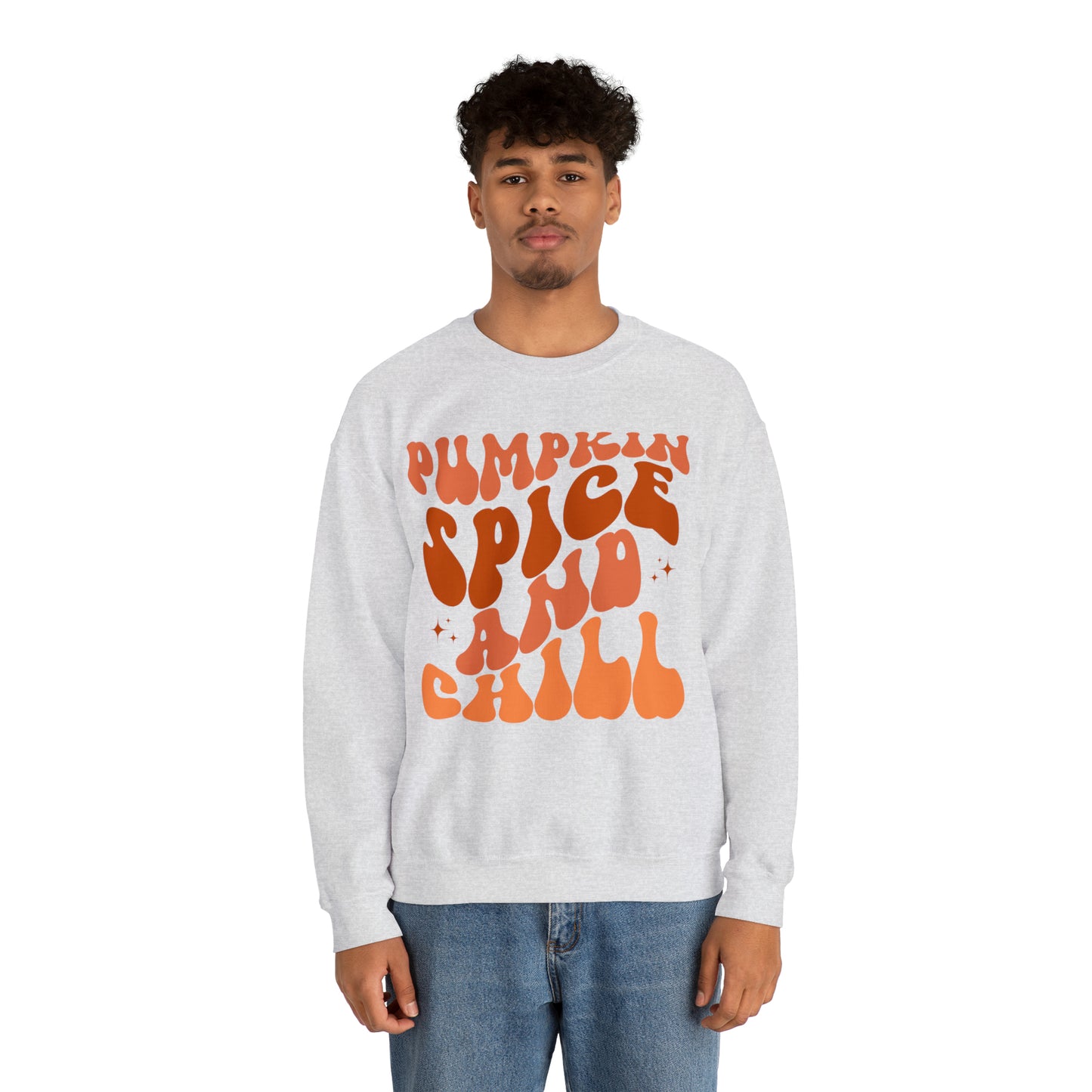 Pumpkin Spice and Chill Heavy Blend™ Crewneck Sweatshirt