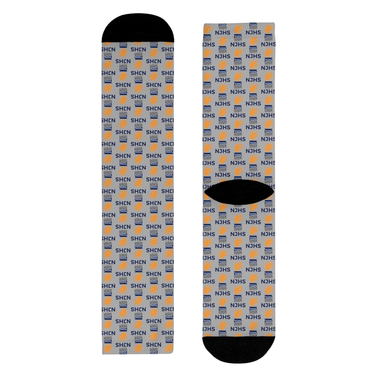 NJHS Torch Logo Sublimation Crew Socks (EU) - Gray