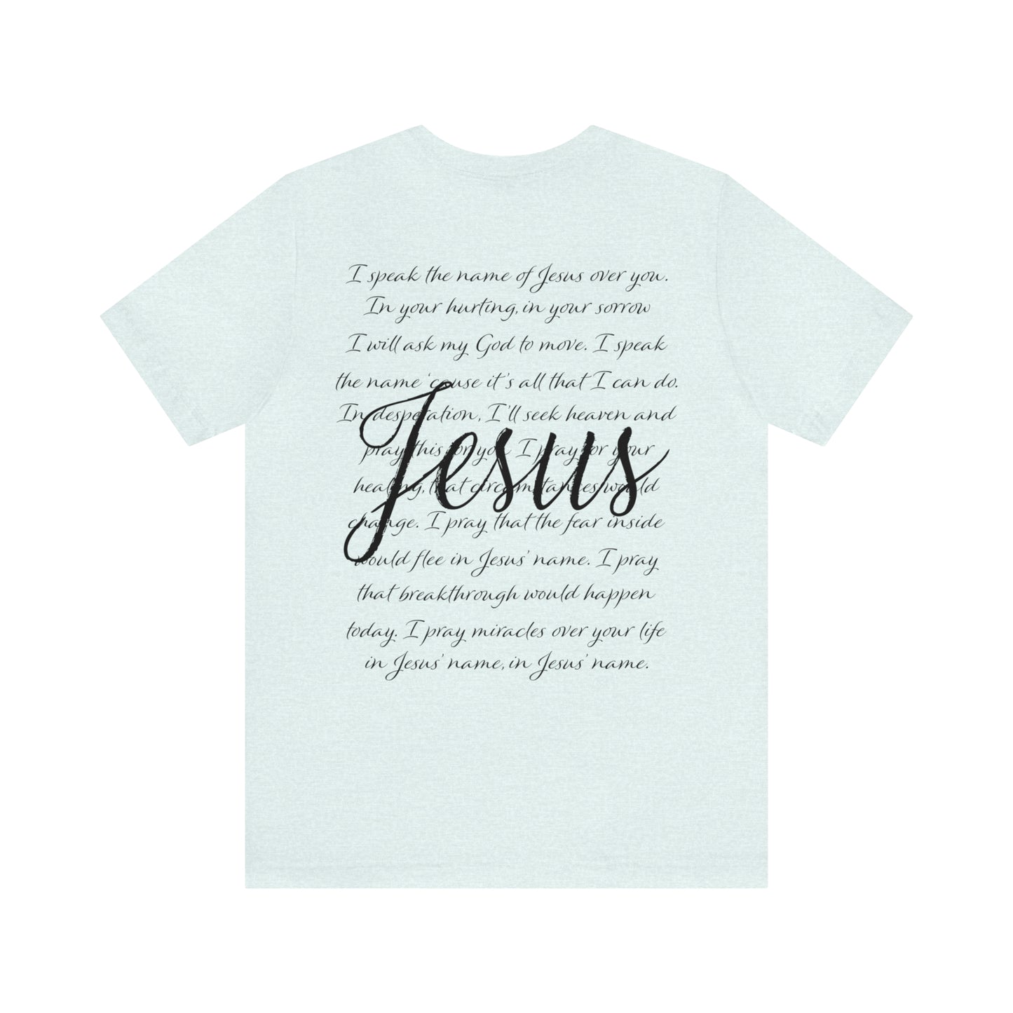 "Jesus Scripture" (Front and Back Design) Unisex Jersey Short Sleeve Tee