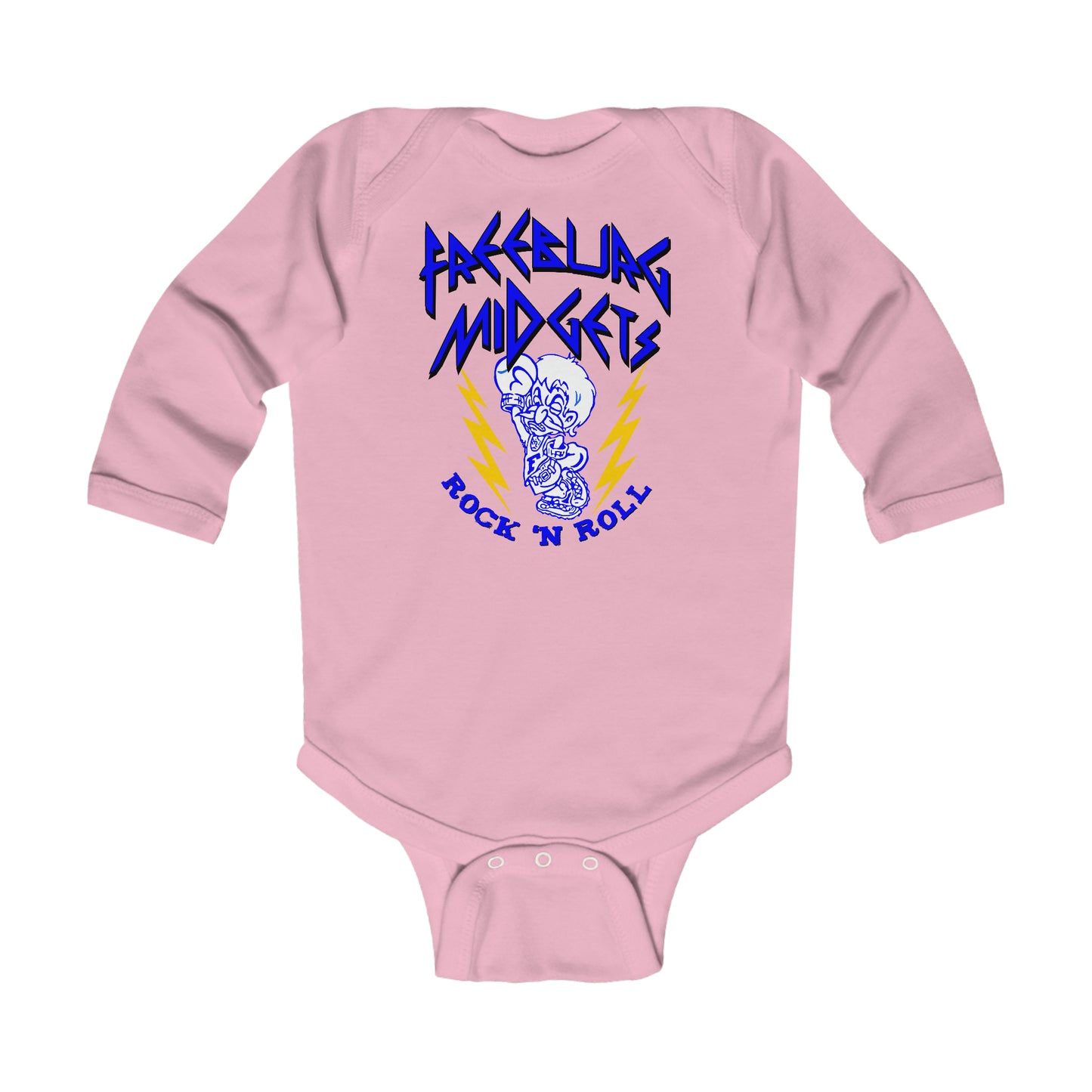 Freeburg Midget Rock and Roll Infant Long Sleeve Bodysuit
