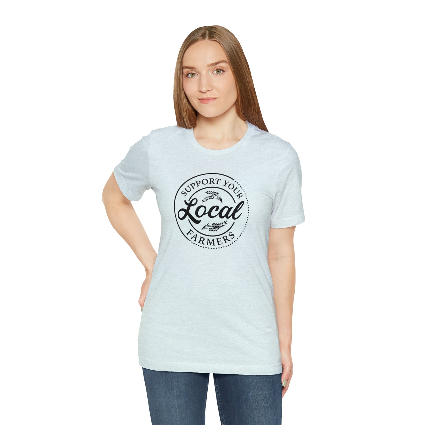 Support Your Local Farmers" Unisex Jersey Short Sleeve Tee