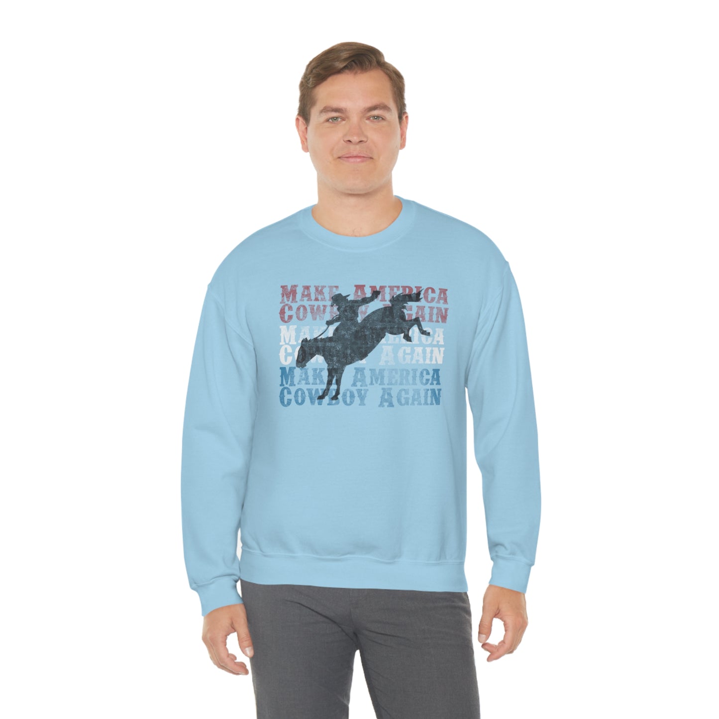 "Make America Cowboy Again" - Unisex Heavy Blend™ Crewneck Sweatshirt