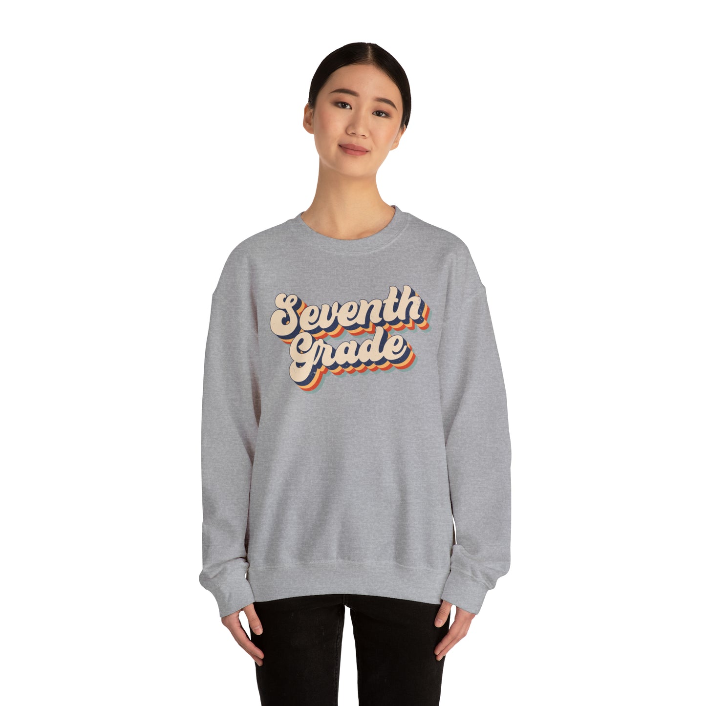Retro Seventh Grade Unisex Heavy Blend™ Crewneck Sweatshirt