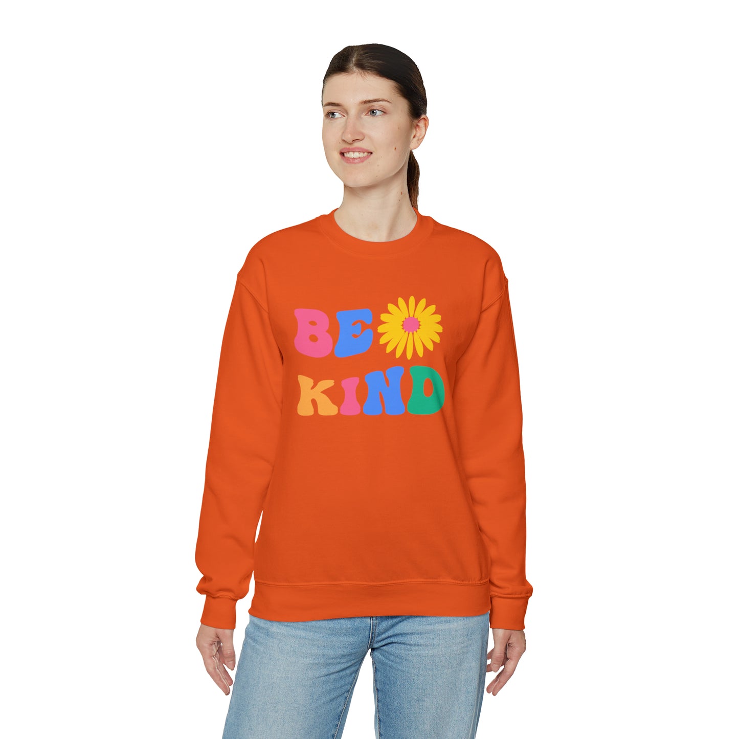 Be Kind Retro Warm Colored Unisex Heavy Blend™ Crewneck Sweatshirt