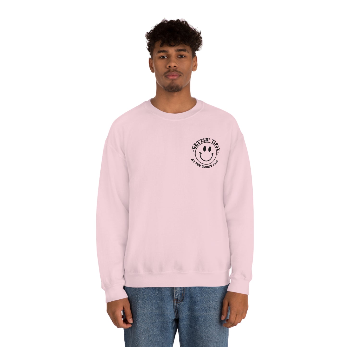 "Gettin' Tipsy at the County Fair" (Front & Back Design) - Unisex Heavy Blend™ Crewneck Sweatshirt