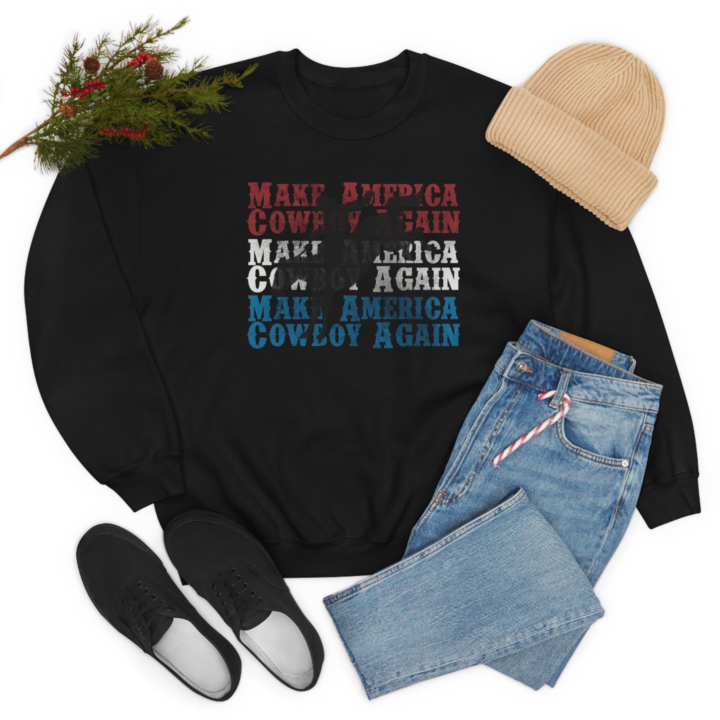 "Make America Cowboy Again" - Unisex Heavy Blend™ Crewneck Sweatshirt