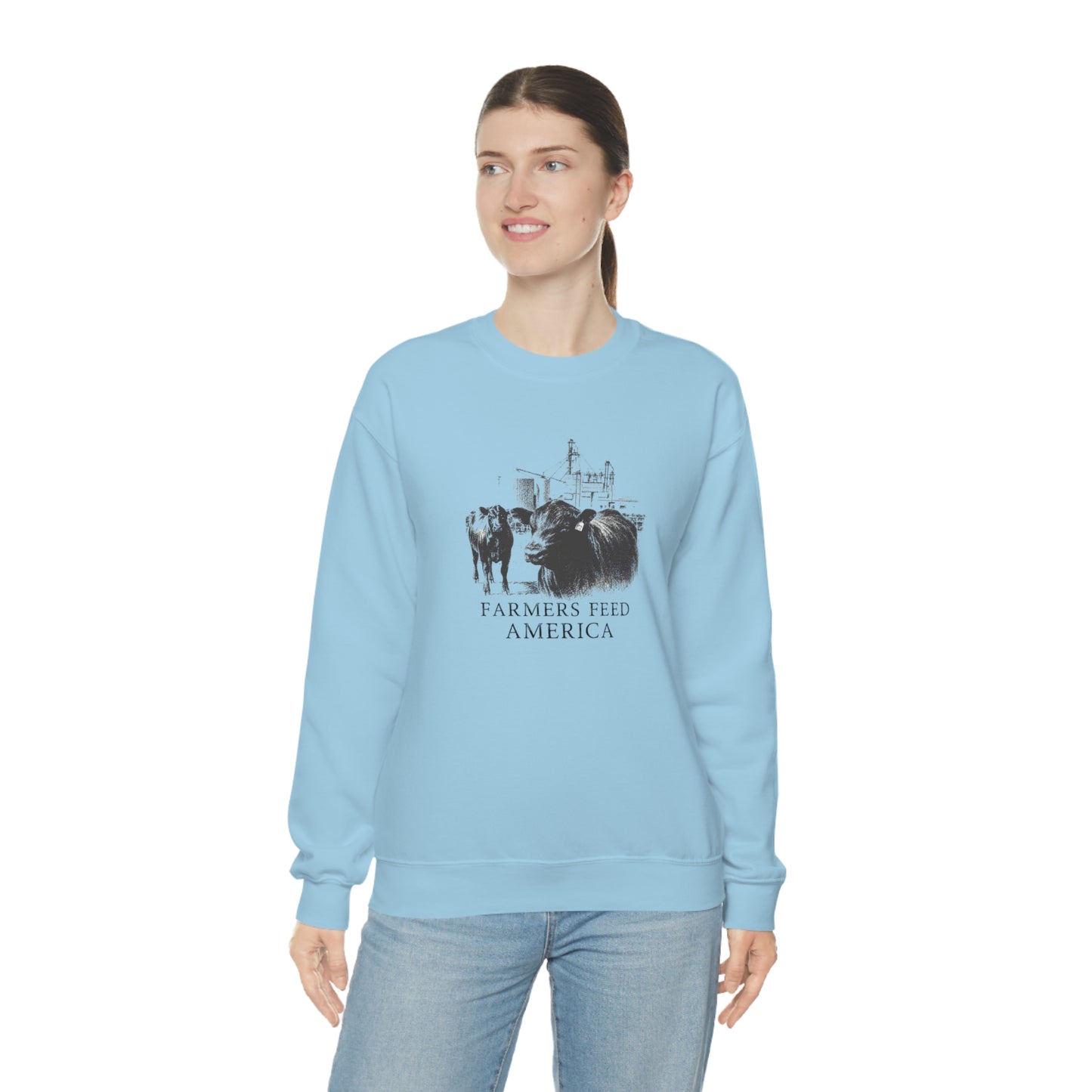 "Farmers Feed America" - Unisex Heavy Blend™ Crewneck Sweatshirt