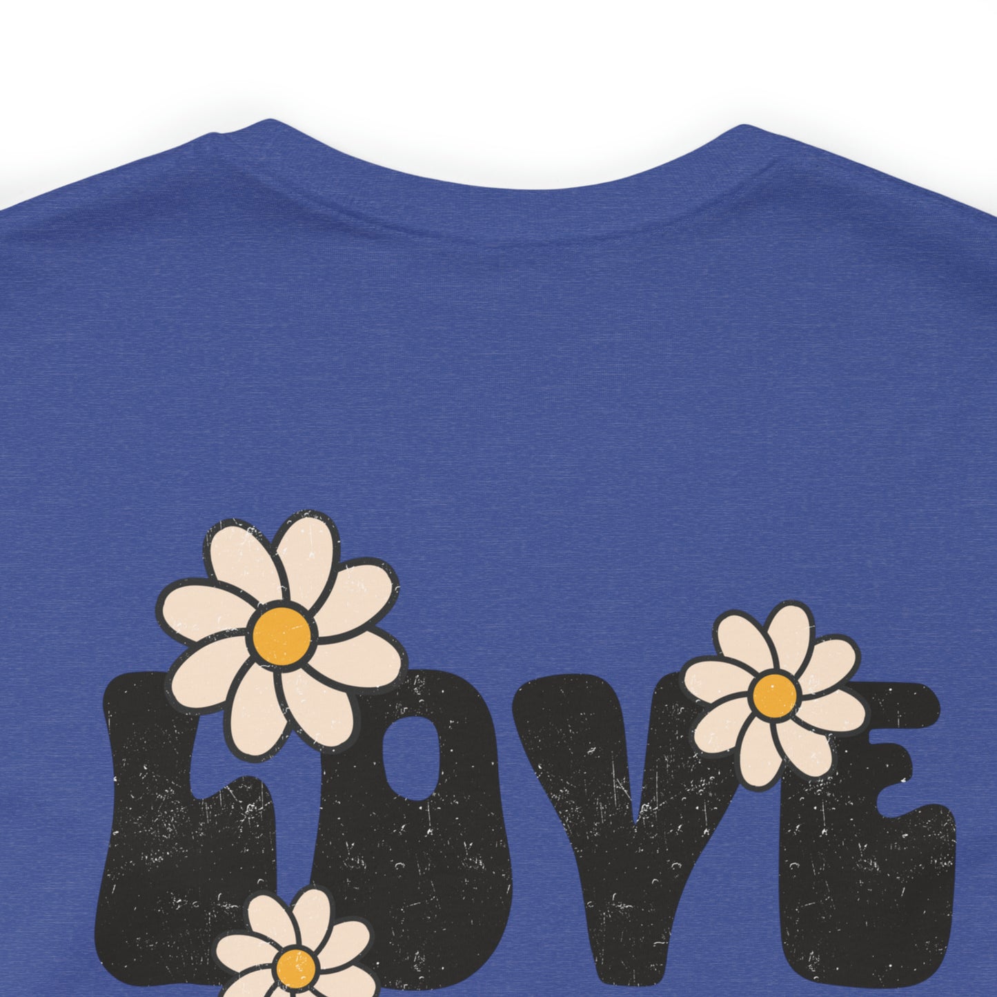 Distressed Daisy Love Like Jesus - Front and Back Design - T-Shirt