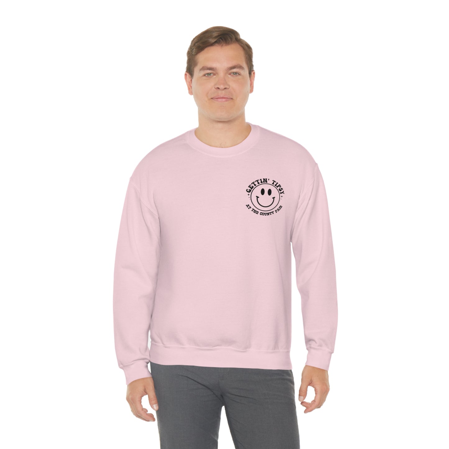 "Gettin' Tipsy at the County Fair" (Front & Back Design) - Unisex Heavy Blend™ Crewneck Sweatshirt