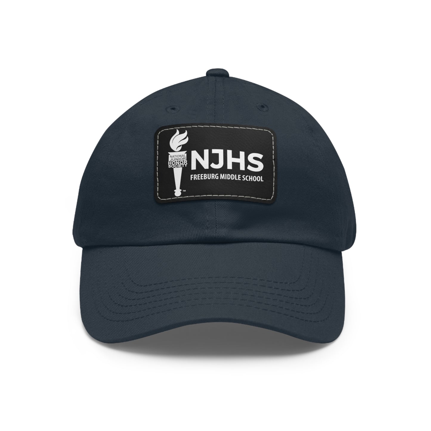 Freeburg Middle School White Torch Hat with Leather Patch