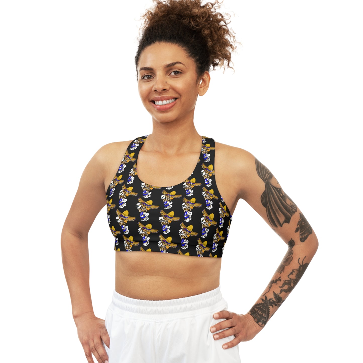 Sombrero Midget Seamless Sports Bra - Black