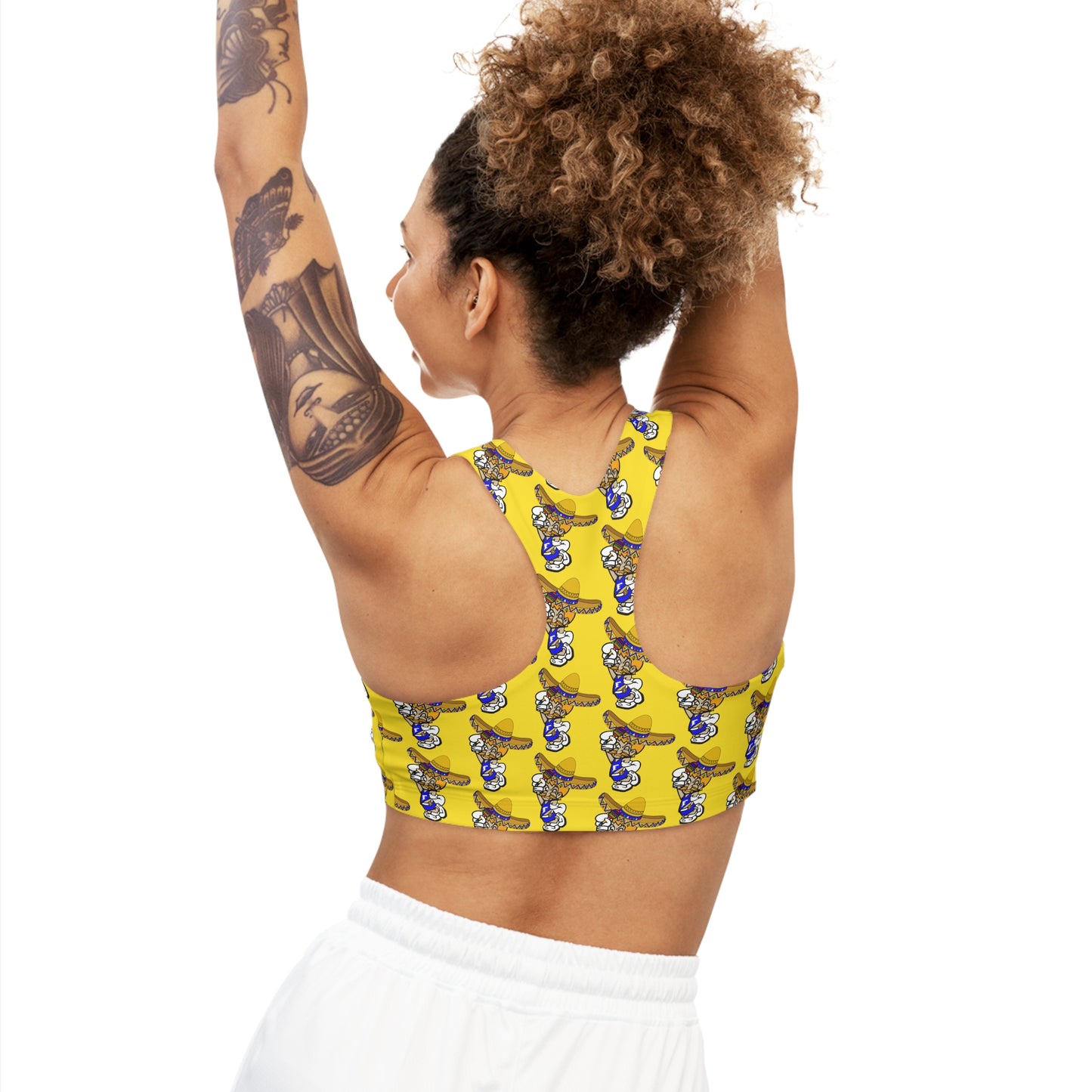 Sombrero Midget Seamless Sports Bra - yellow