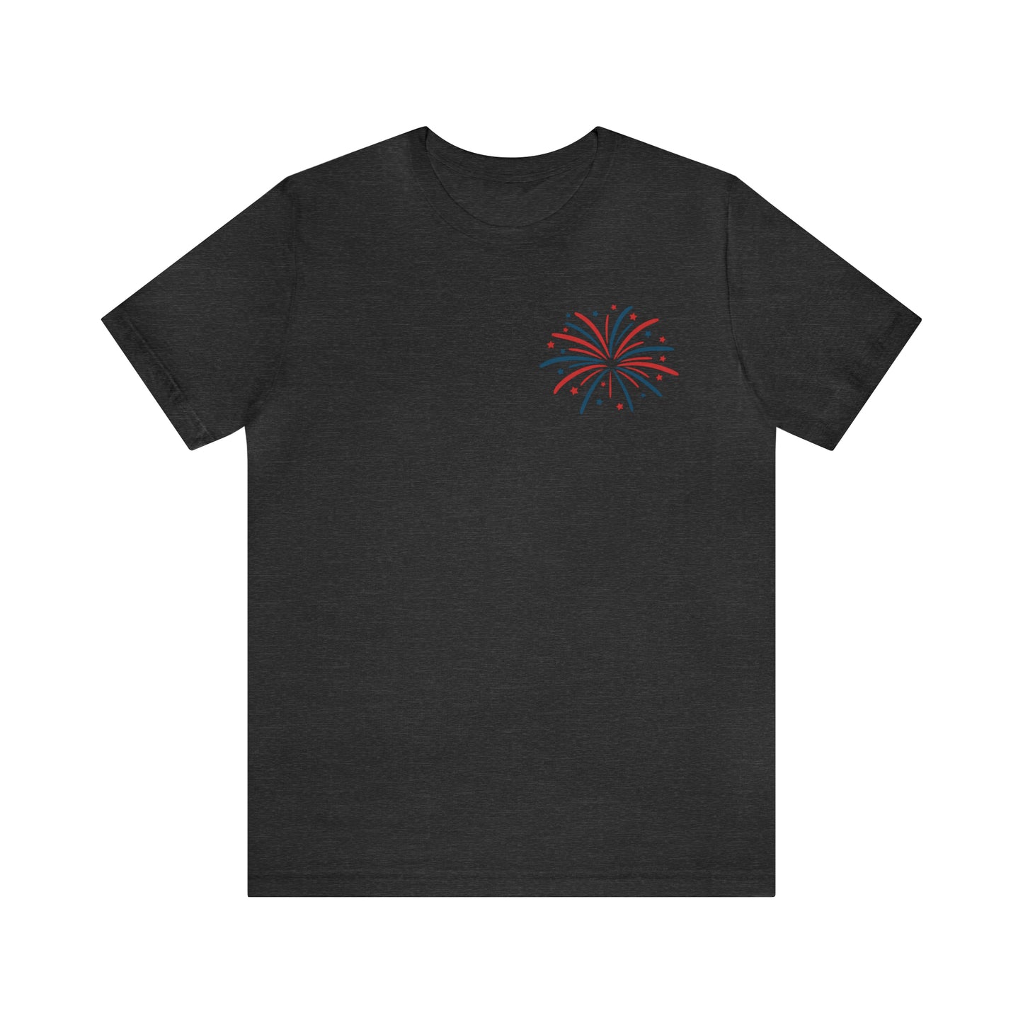 "Land of the Free Because of the Brave" Unisex Jersey Short Sleeve Tee (Front and Back Design)