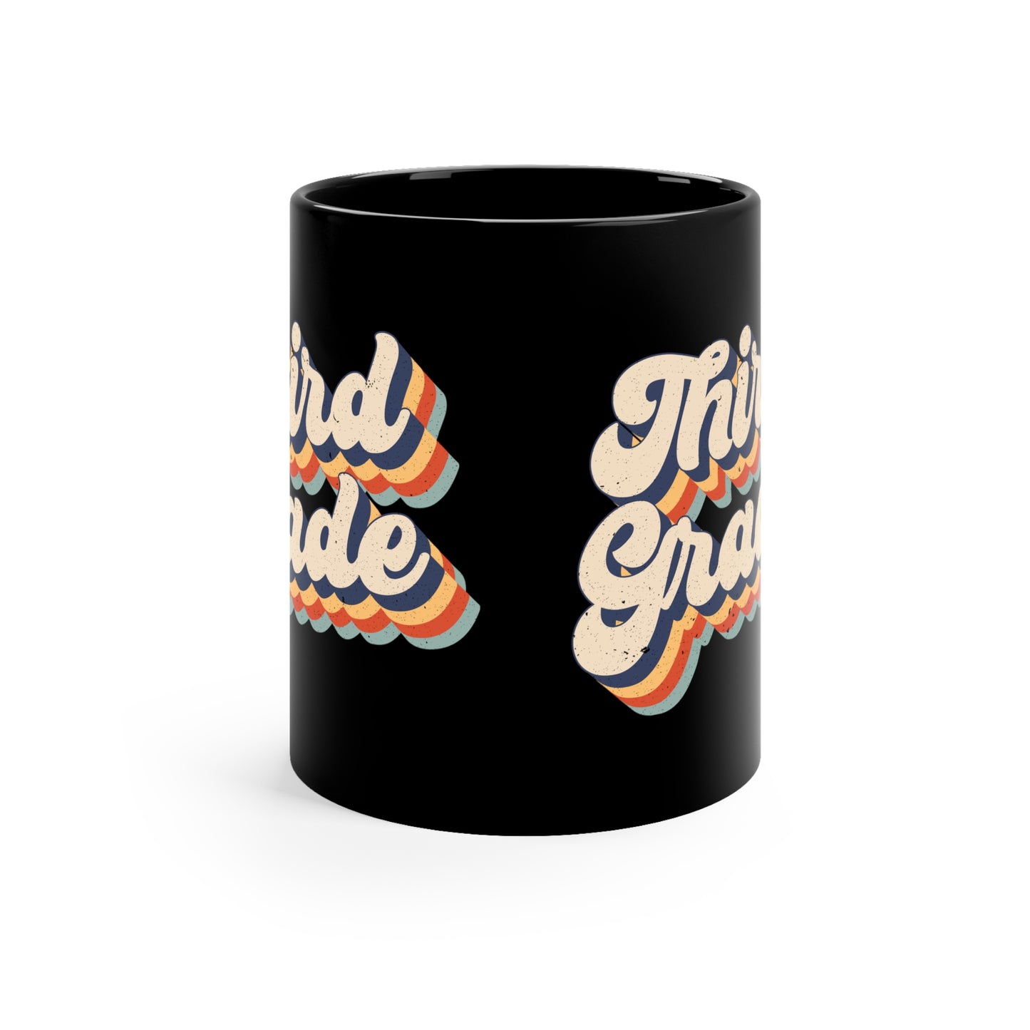 Retro Third Grade 11oz Black Mug