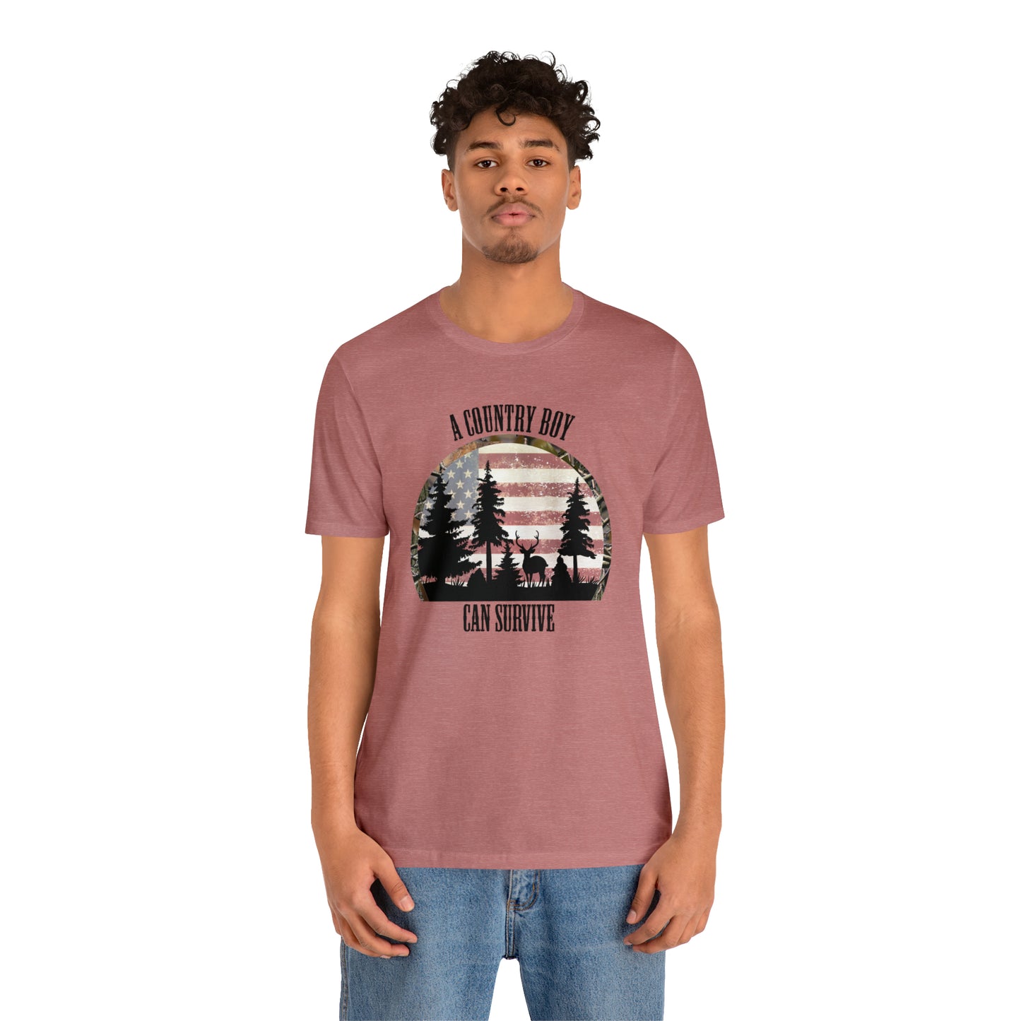 "A Country Boy Can Survive" Unisex Jersey Short Sleeve Tee