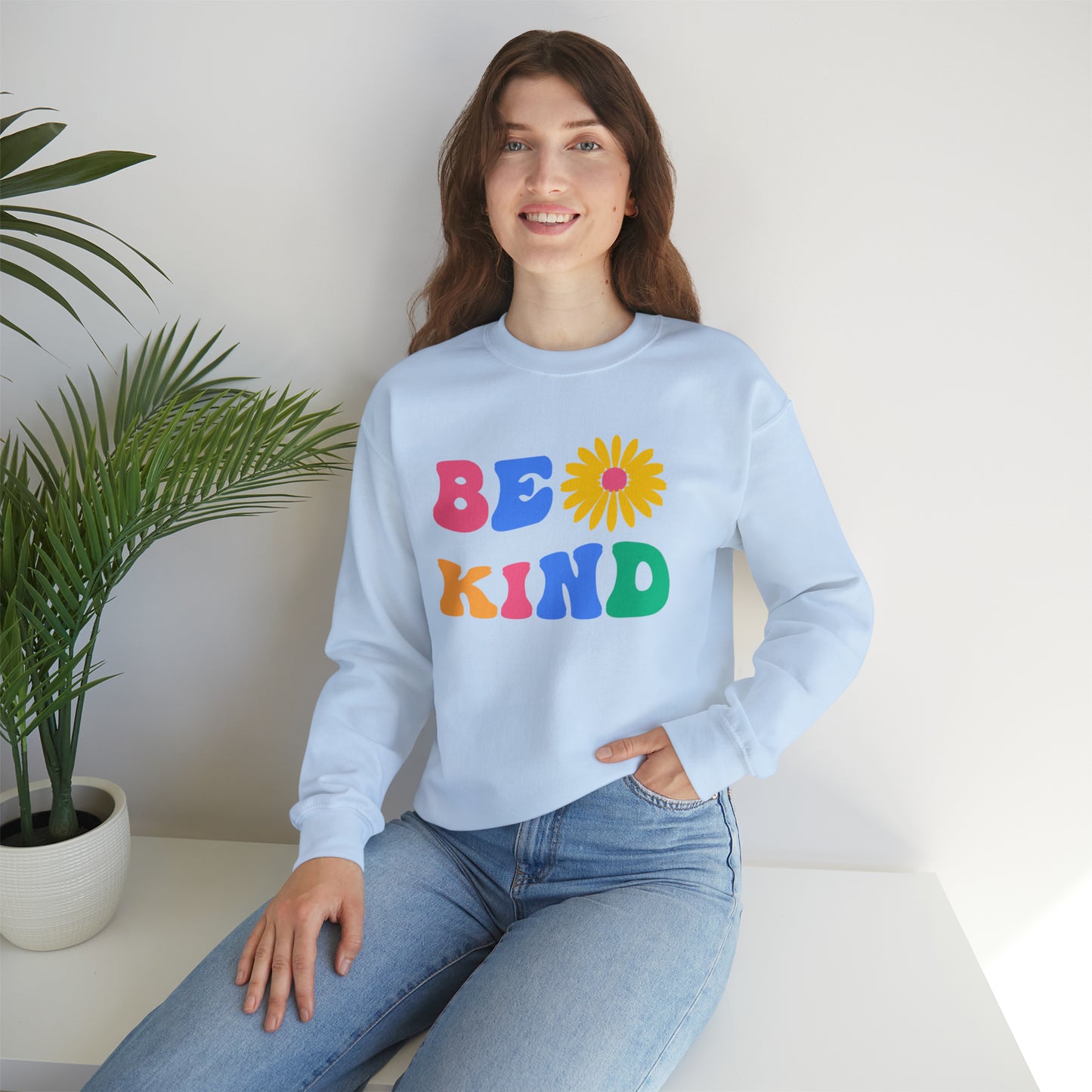 Be Kind Retro Warm Colored Unisex Heavy Blend™ Crewneck Sweatshirt