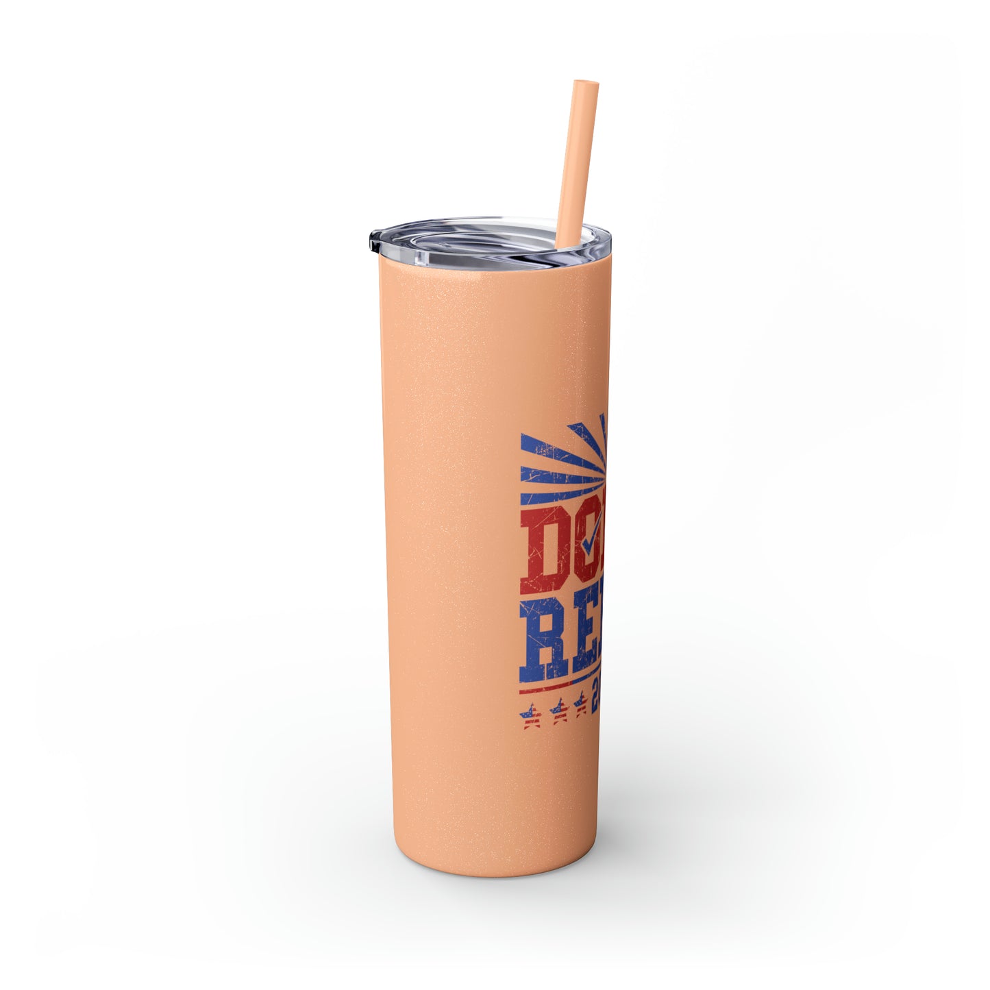 Dolly and Reba for President 2024 Skinny Tumbler with Straw, 20oz
