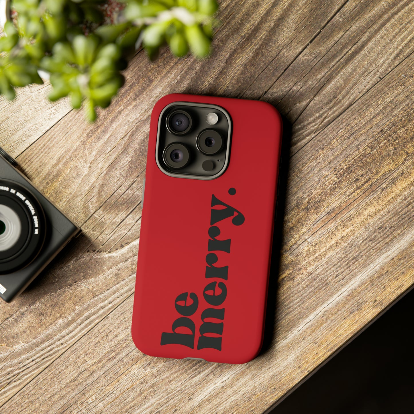 be merry Christmas/ Holiday Apple iPhone Tough Cases
