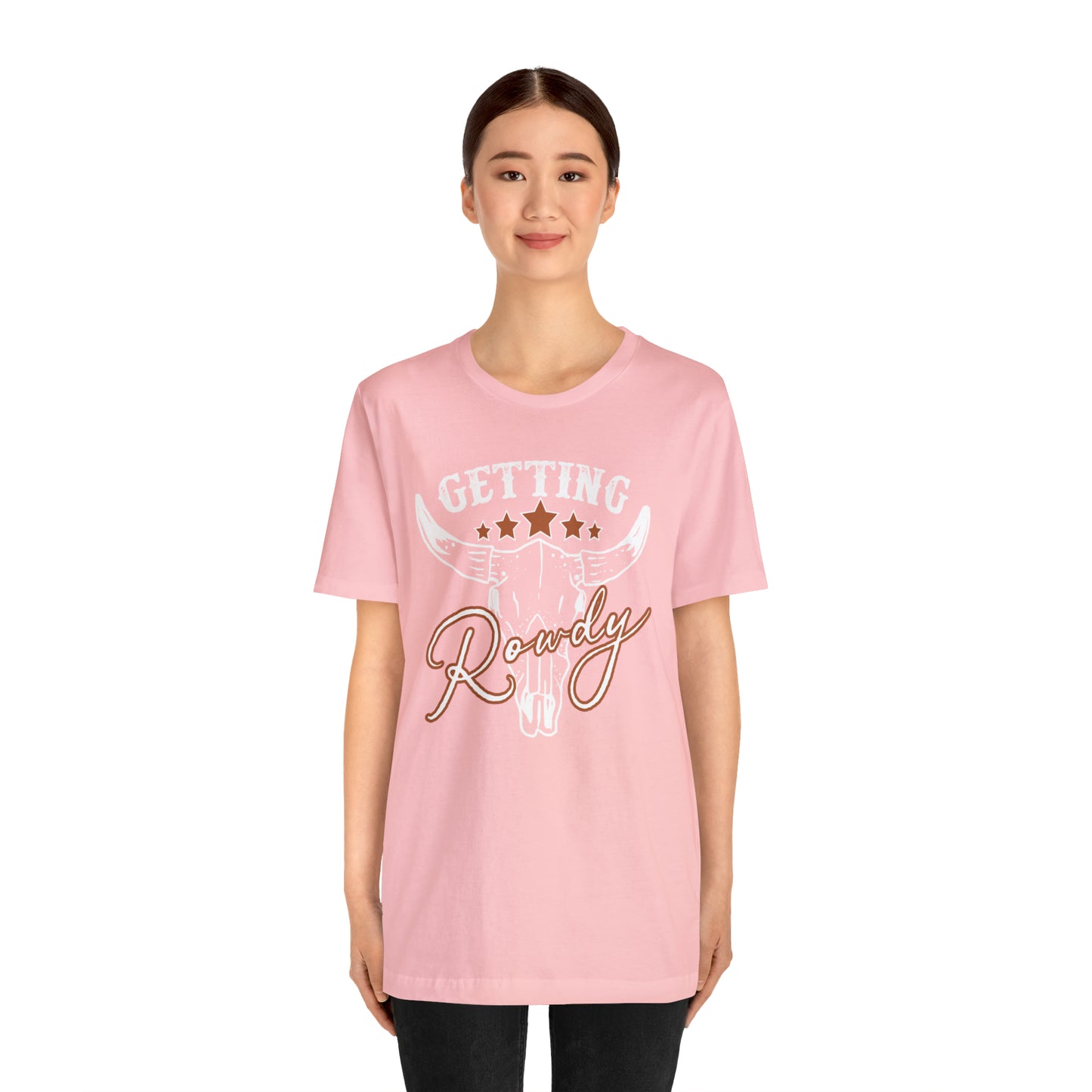 Vintage Getting Rowdy Party/ Bridesmaid/ Groomsman T-Shirt - White Ink