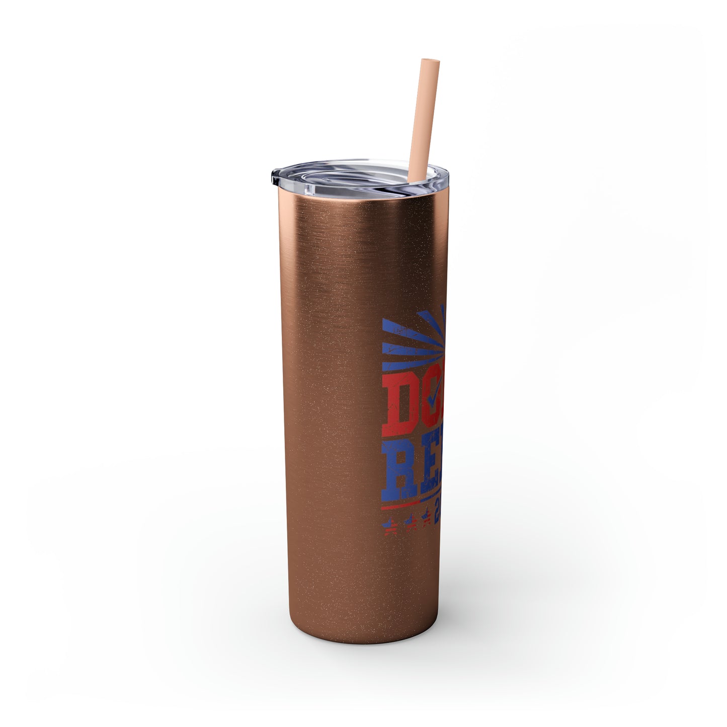 Dolly and Reba for President 2024 Skinny Tumbler with Straw, 20oz