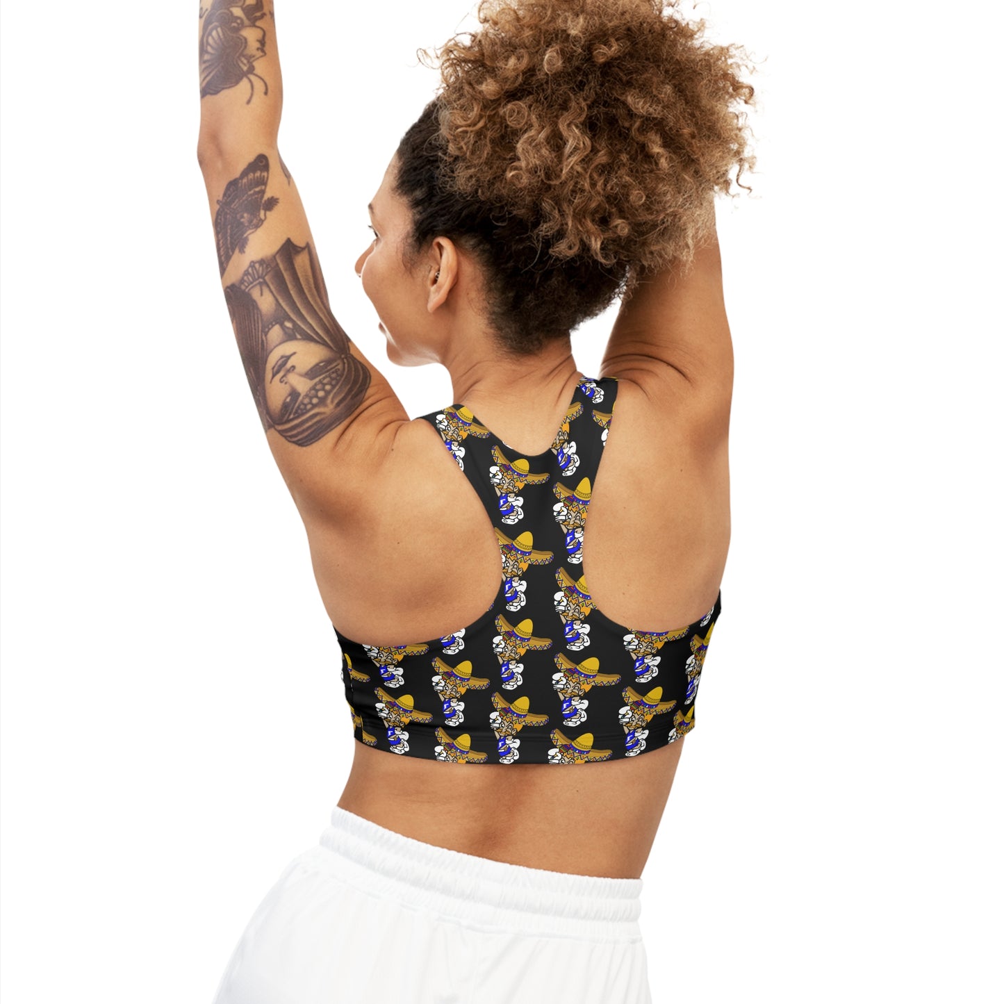 Sombrero Midget Seamless Sports Bra - Black