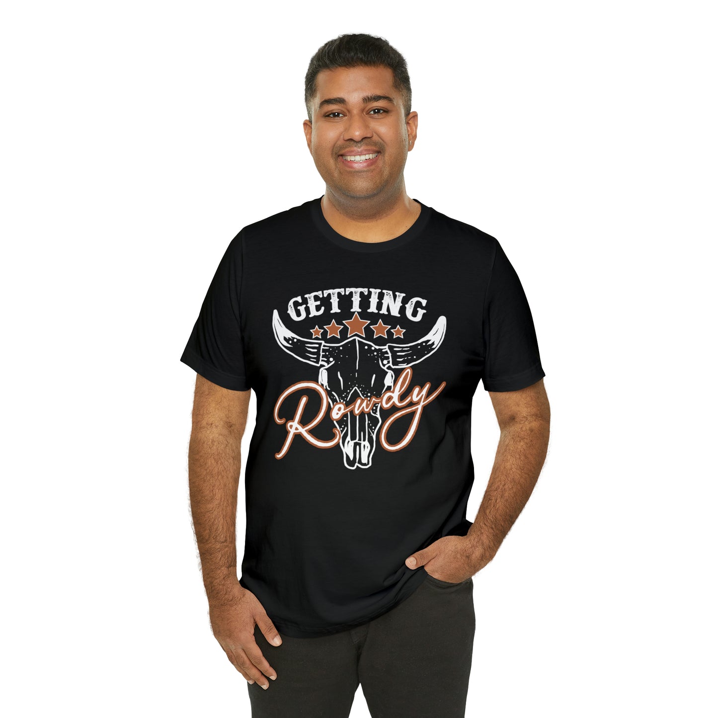 Vintage Getting Rowdy Party/ Bridesmaid/ Groomsman T-Shirt - White Ink